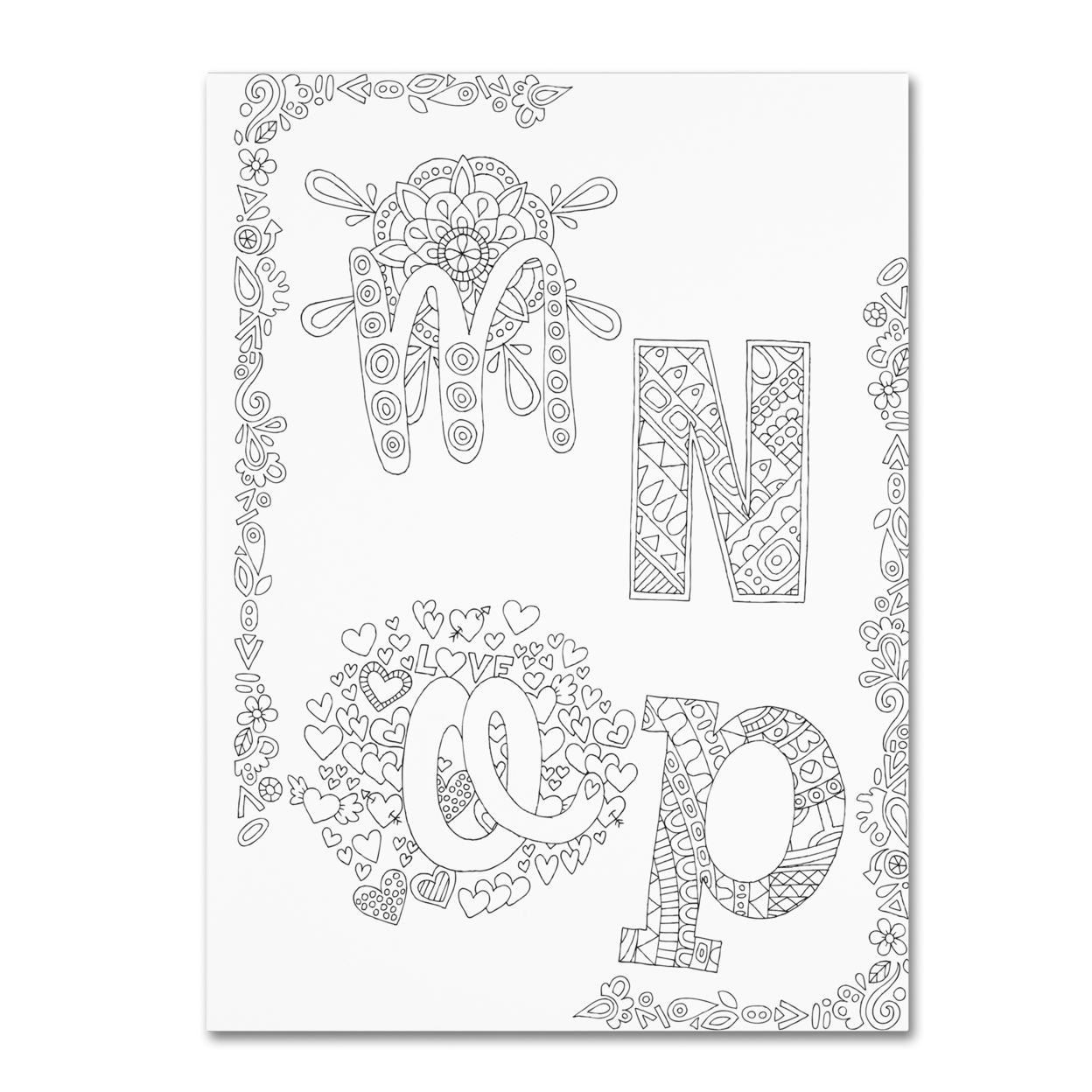 Hello Angel 'Letters & Words 27' Canvas Wall Art 35 X 47 Inches
