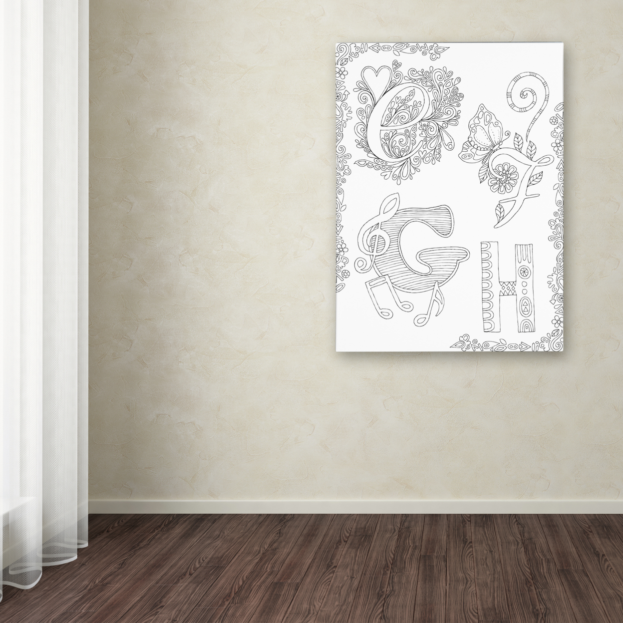 Hello Angel 'Letters & Words 25' Canvas Wall Art 35 X 47 Inches