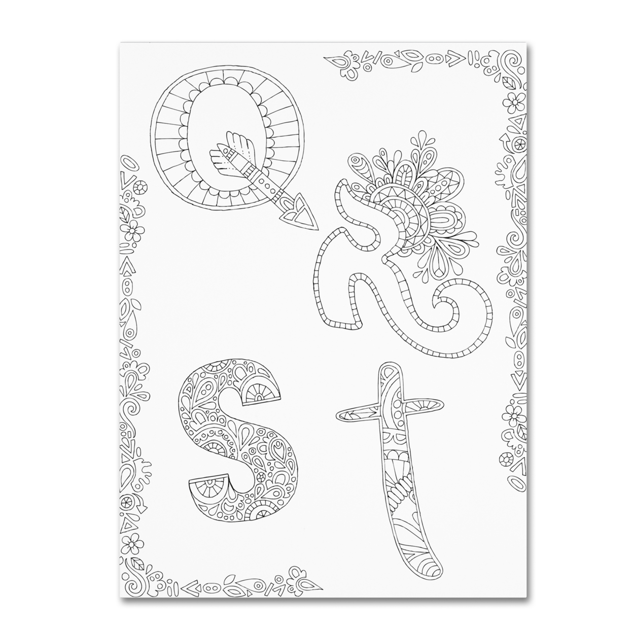 Hello Angel 'Letters & Words 28' Canvas Wall Art 35 X 47 Inches