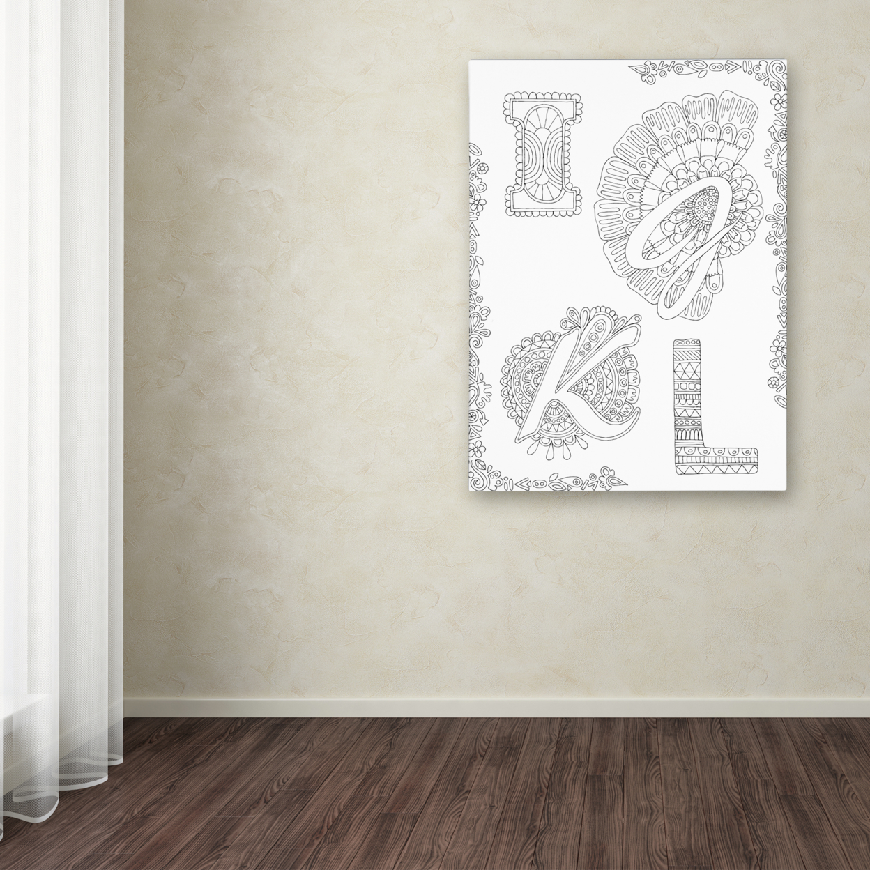 Hello Angel 'Letters & Words 26' Canvas Wall Art 35 X 47 Inches