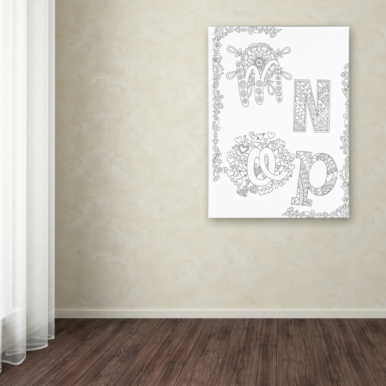 Hello Angel 'Letters & Words 27' Canvas Wall Art 35 X 47 Inches