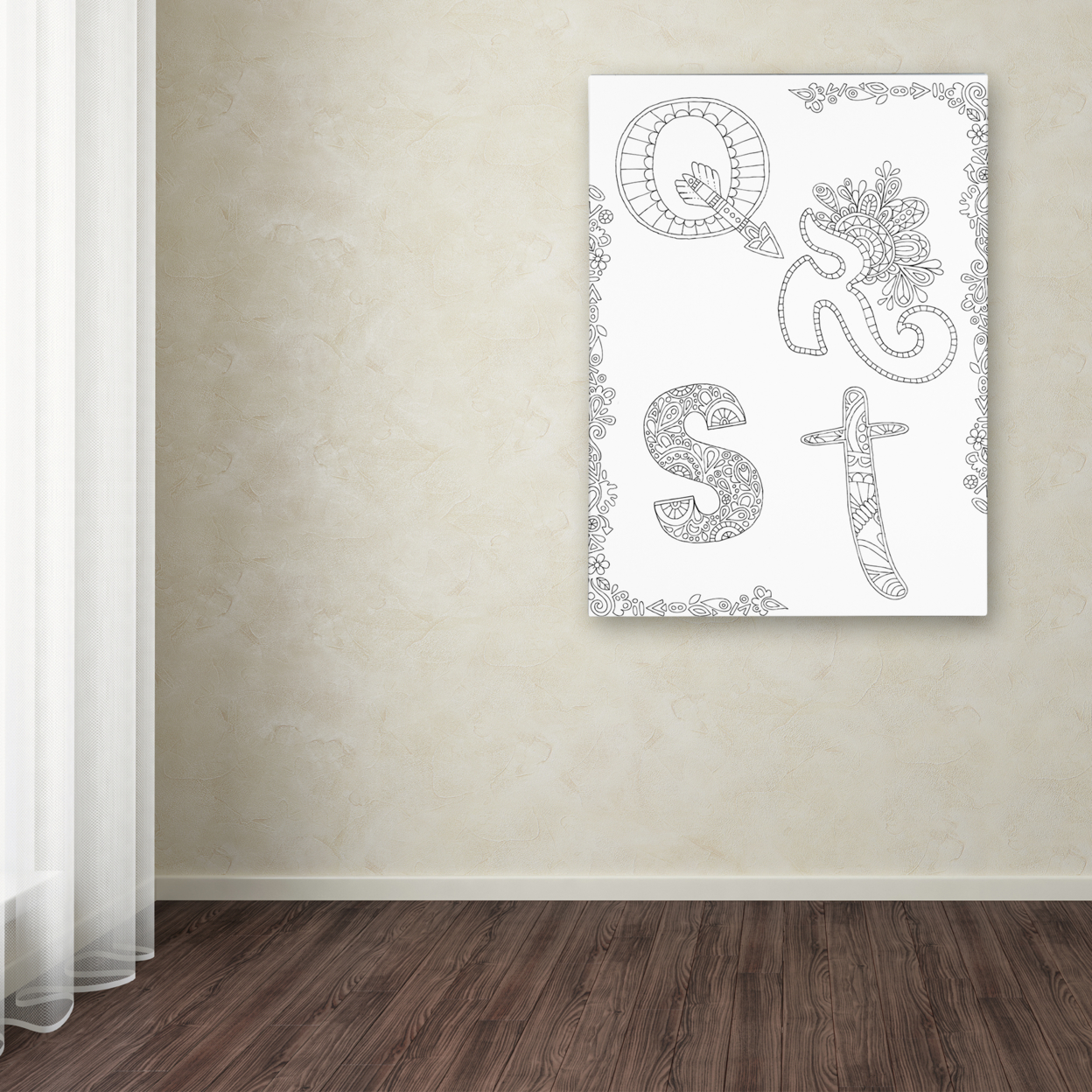 Hello Angel 'Letters & Words 28' Canvas Wall Art 35 X 47 Inches