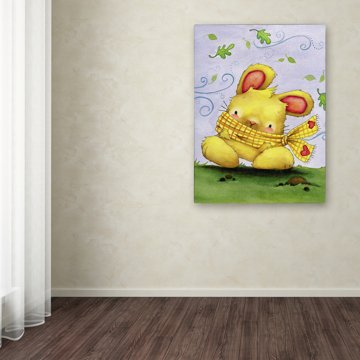 Jennifer Nilsson 'Blustery Bunny' Canvas Wall Art 35 X 47 Inches