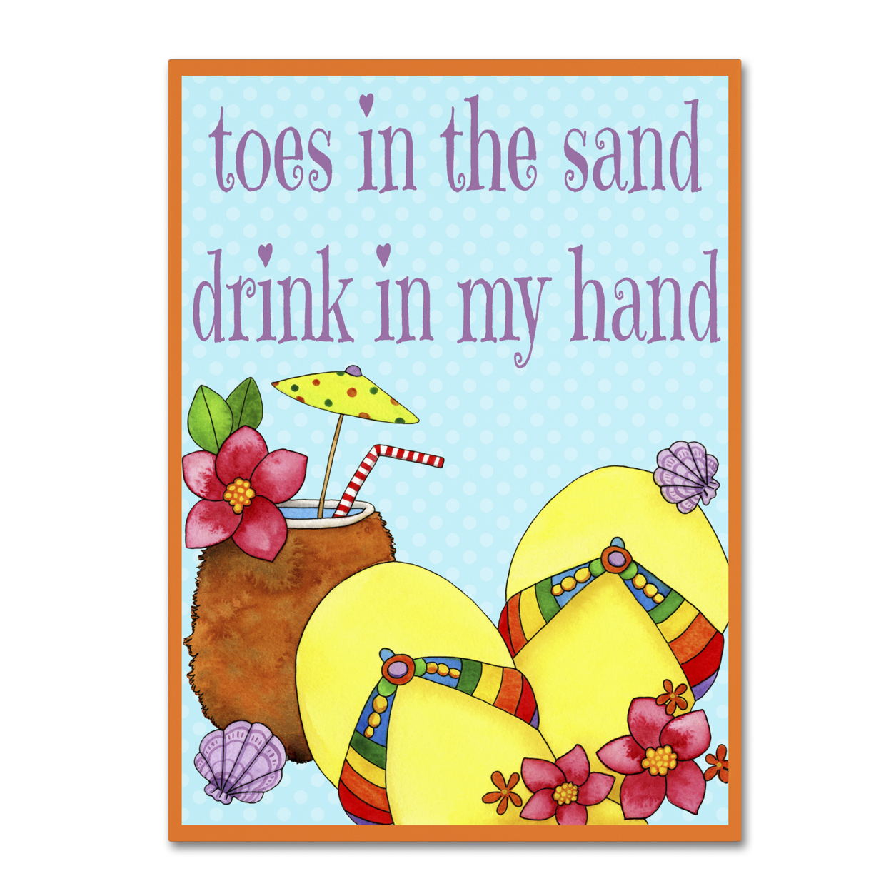 Jennifer Nilsson 'Toes In The Sand' Canvas Wall Art 35 X 47 Inches