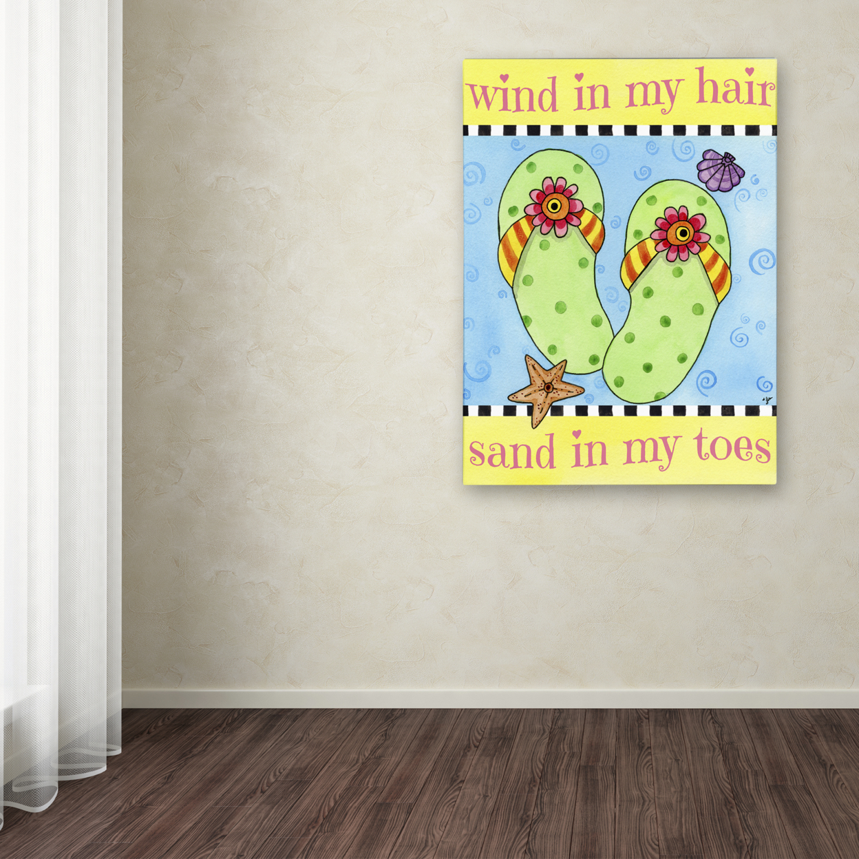 Jennifer Nilsson 'Wind In My Hair' Canvas Wall Art 35 X 47 Inches