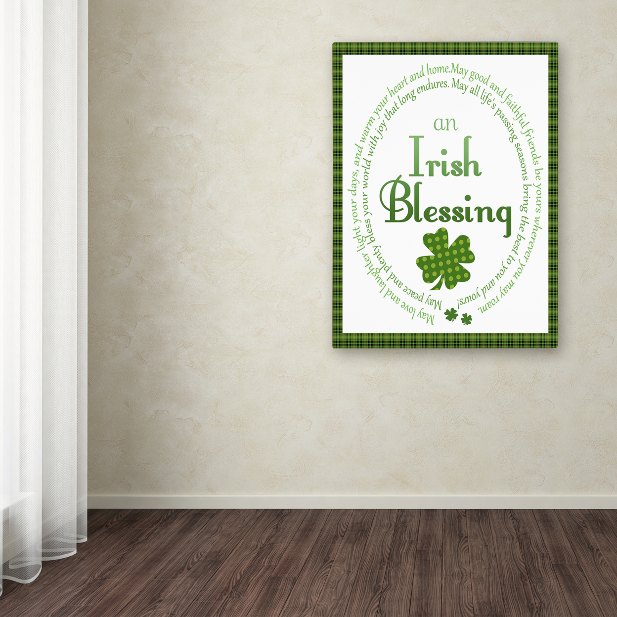 Jennifer Nilsson 'Irish Blessing 3' Canvas Wall Art 35 X 47 Inches