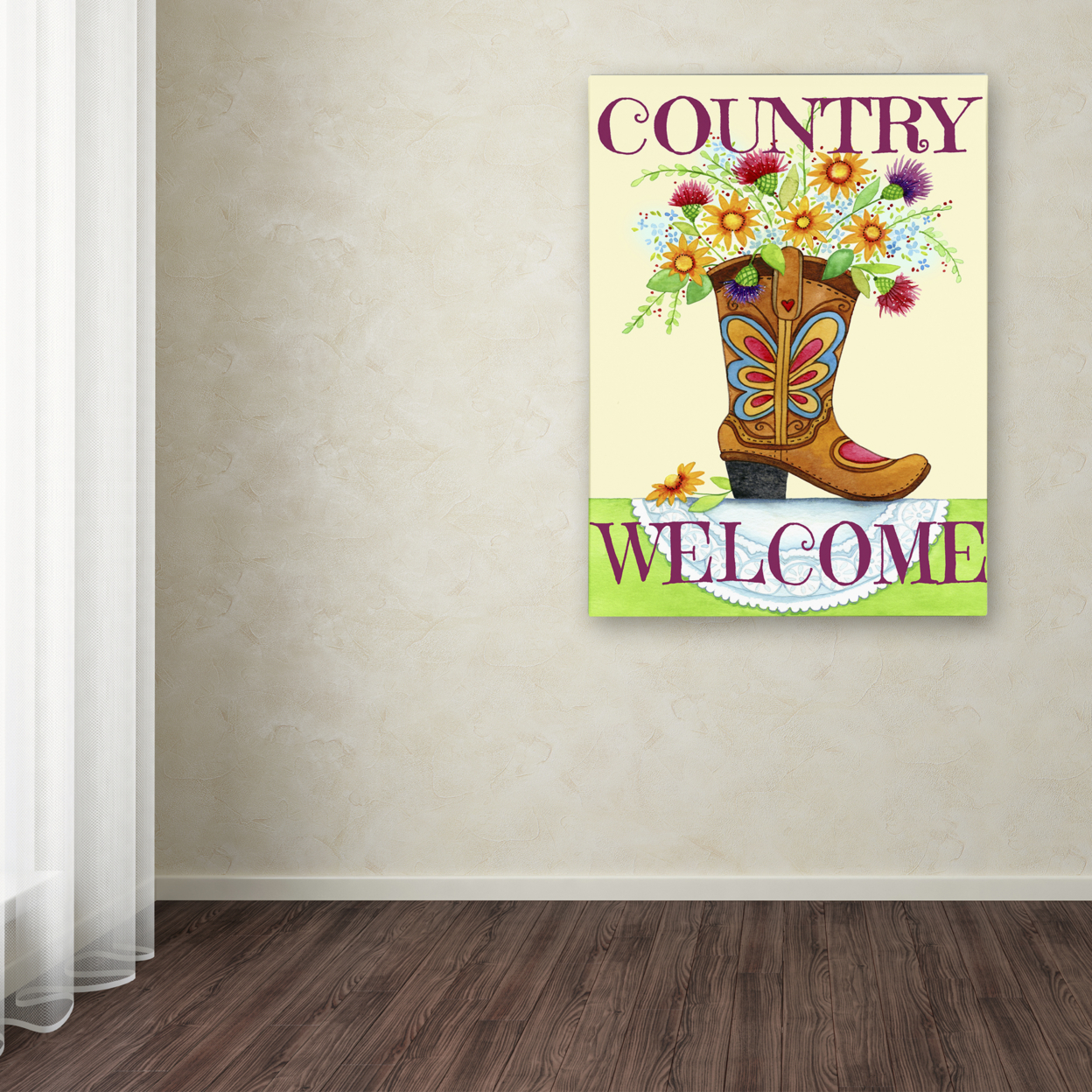 Jennifer Nilsson 'Country Welcome' Canvas Wall Art 35 X 47 Inches