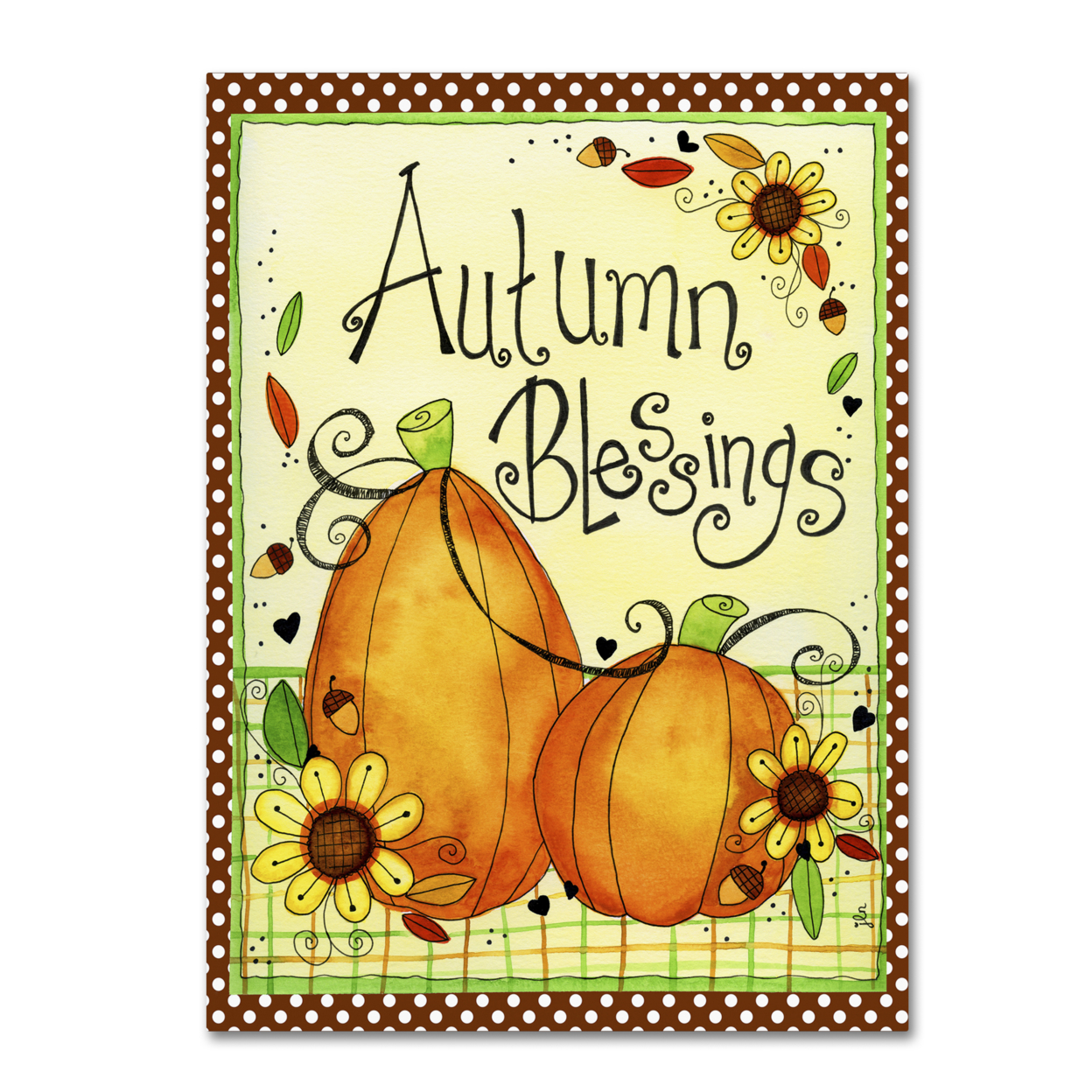 Jennifer Nilsson 'Autumn Blessings' Canvas Wall Art 35 X 47 Inches