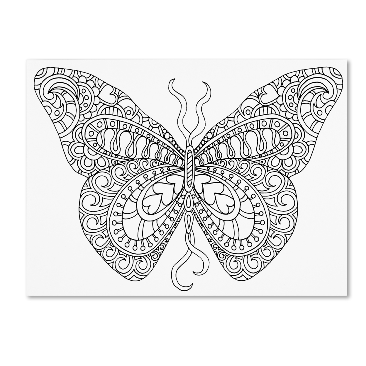 Kathy G. Ahrens 'Bashful Garden Butterfly' Canvas Wall Art 35 X 47 Inches