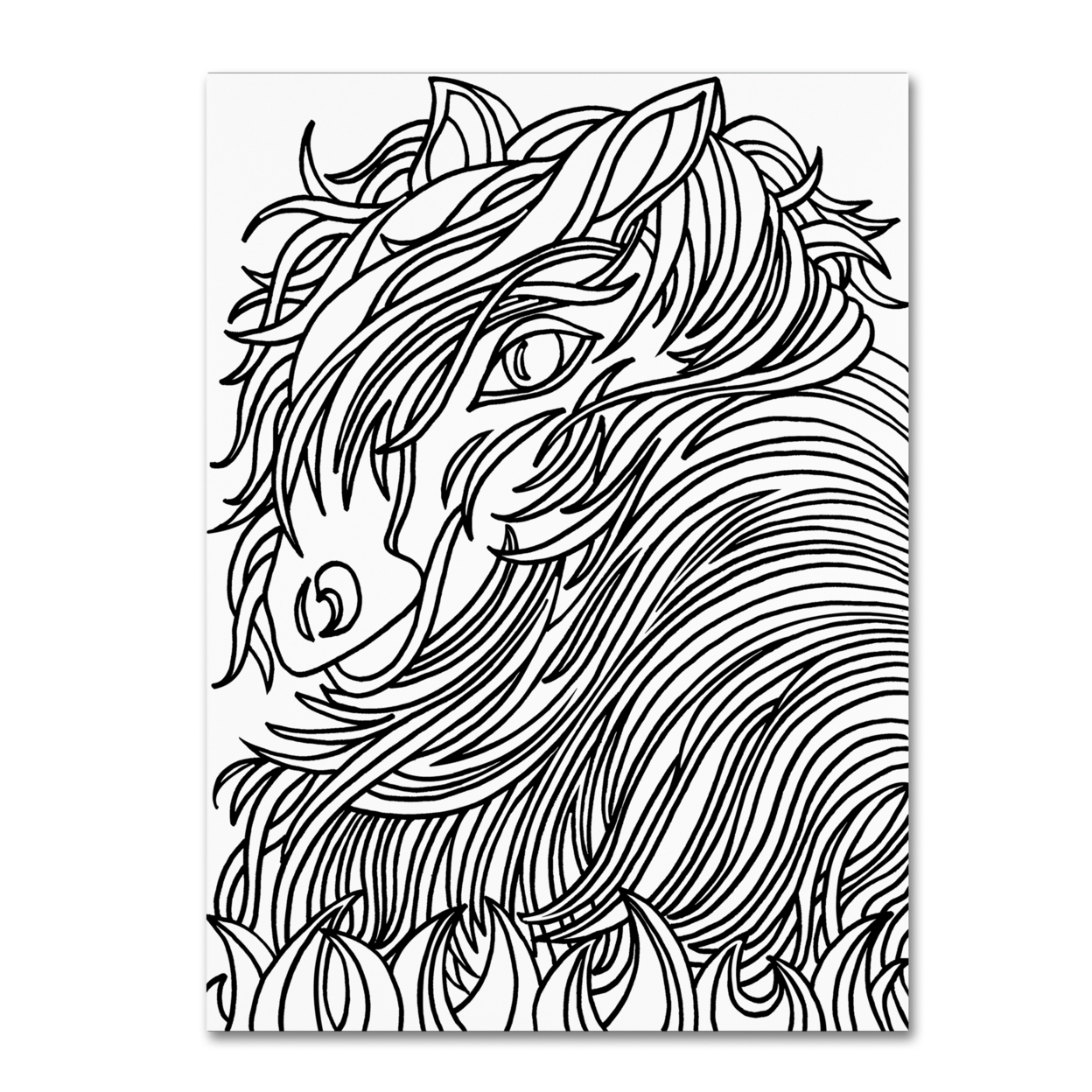 Kathy G. Ahrens 'Harrington The Horse' Canvas Wall Art 35 X 47 Inches