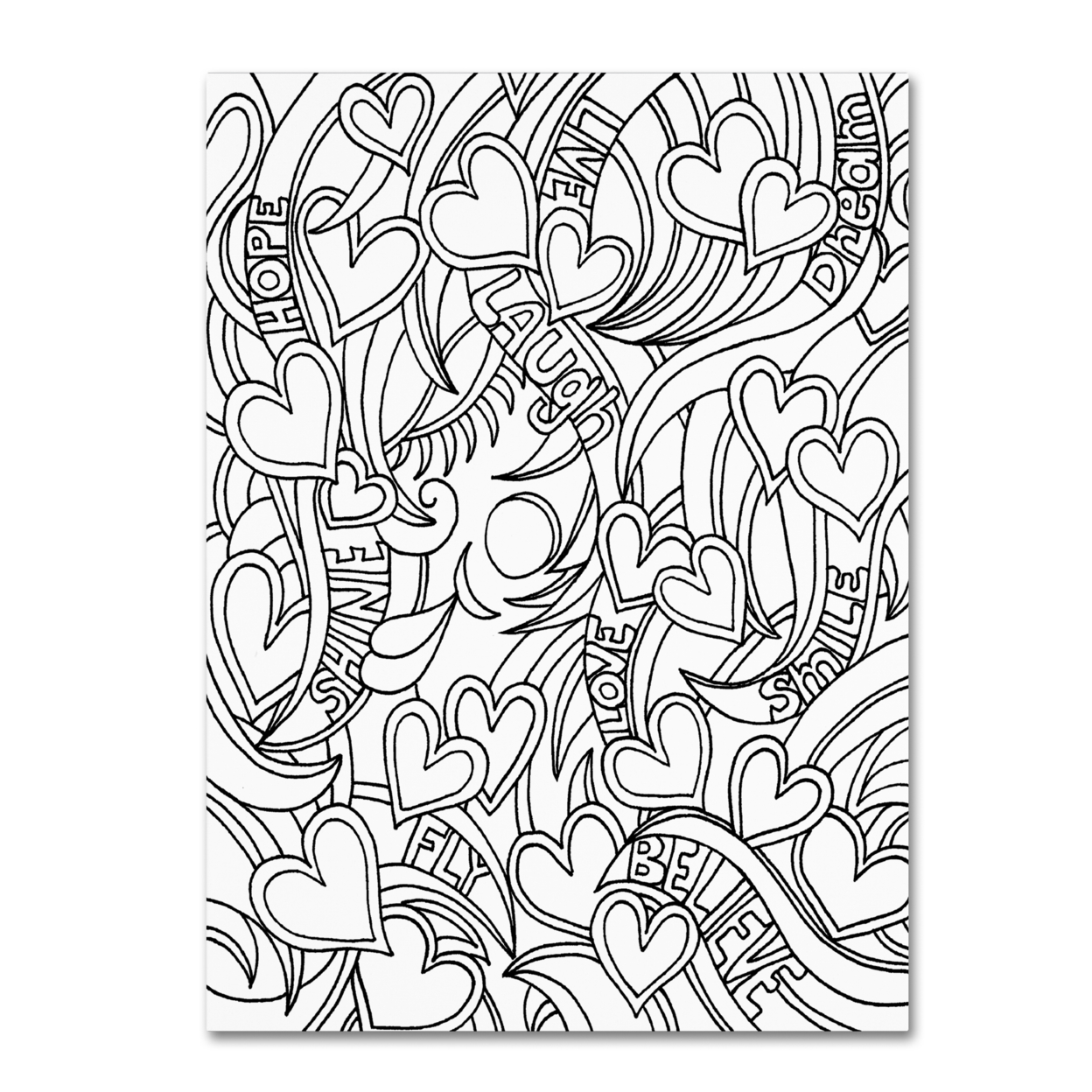 Kathy G. Ahrens 'Mixed Coloring Book 41' Canvas Wall Art 35 X 47 Inches