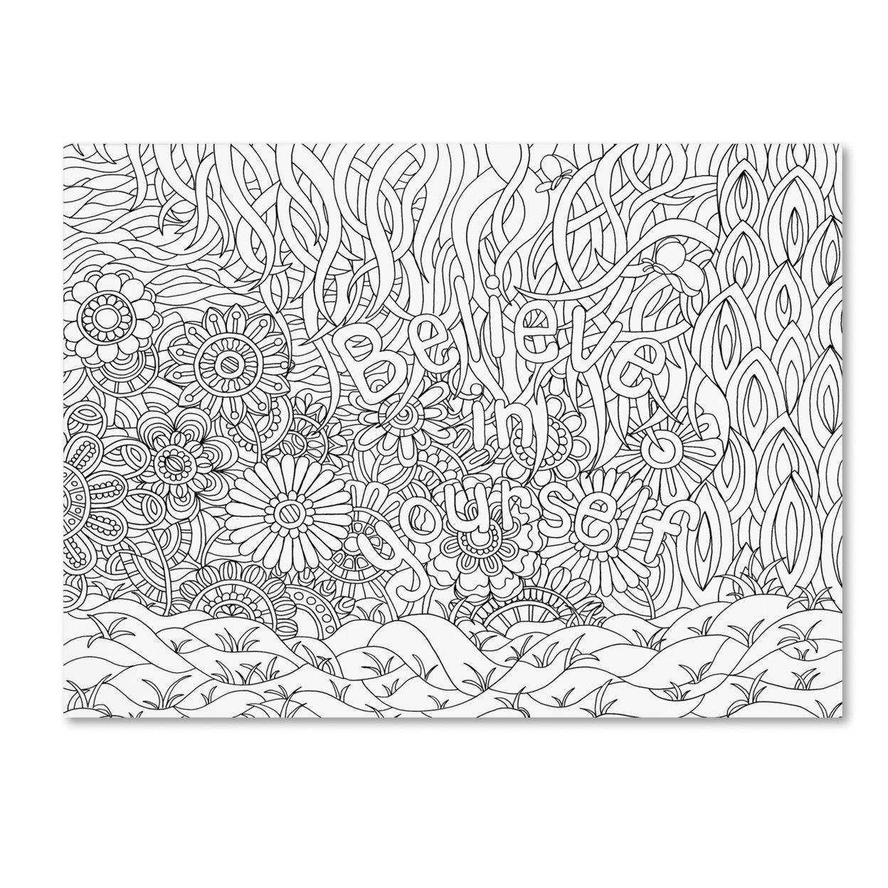 Kathy G. Ahrens 'Mixed Coloring Book 42' Canvas Wall Art 35 X 47 Inches