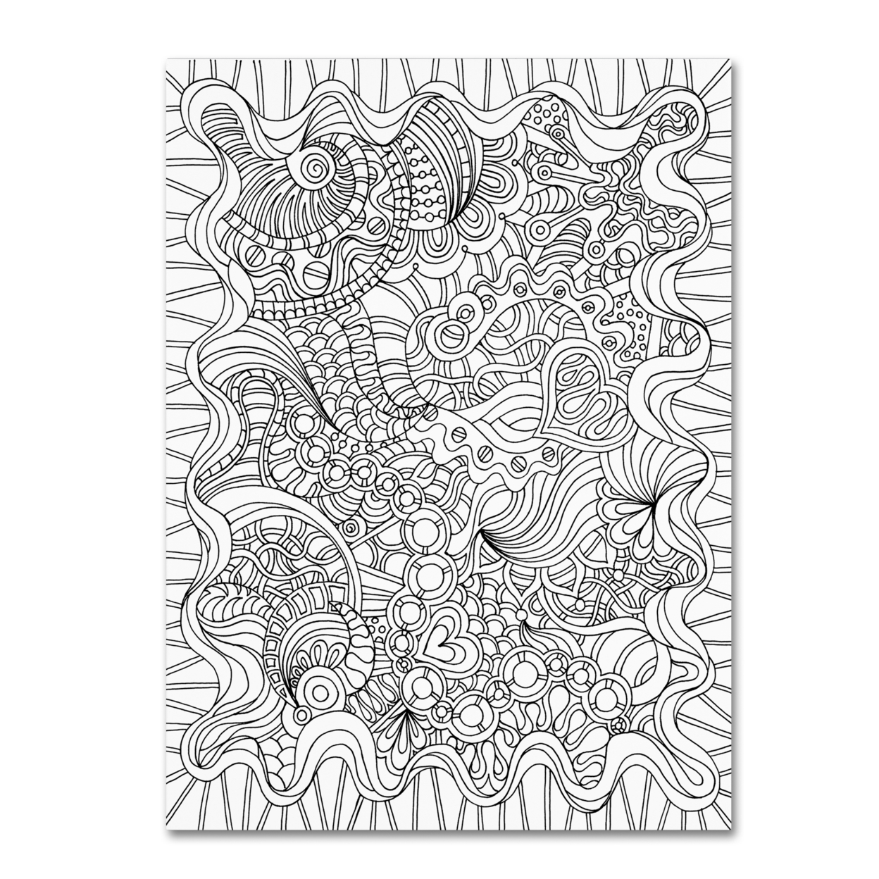 Kathy G. Ahrens 'Mixed Coloring Book 43' Canvas Wall Art 35 X 47 Inches