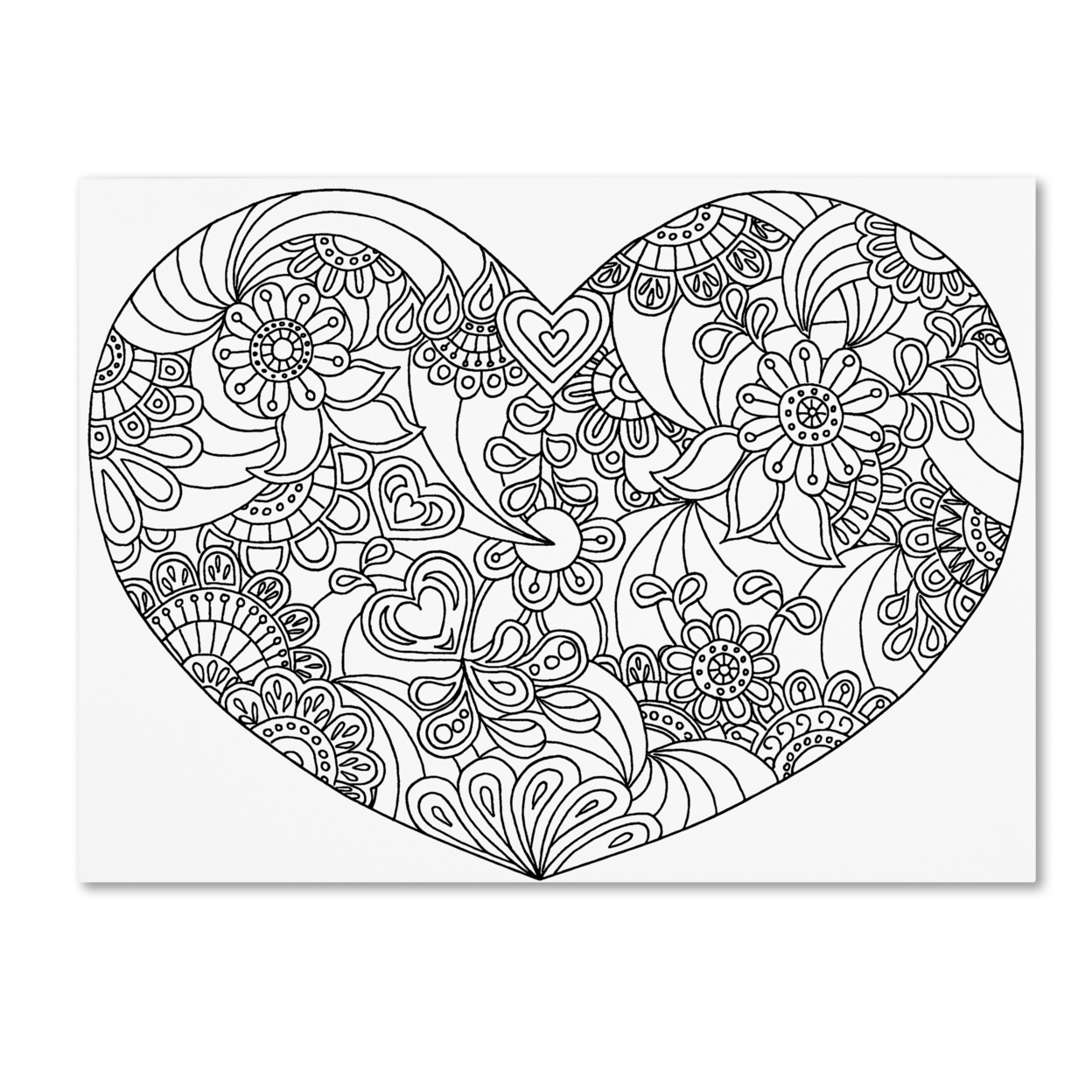 Kathy G. Ahrens 'Mixed Coloring Book 45' Canvas Wall Art 35 X 47 Inches