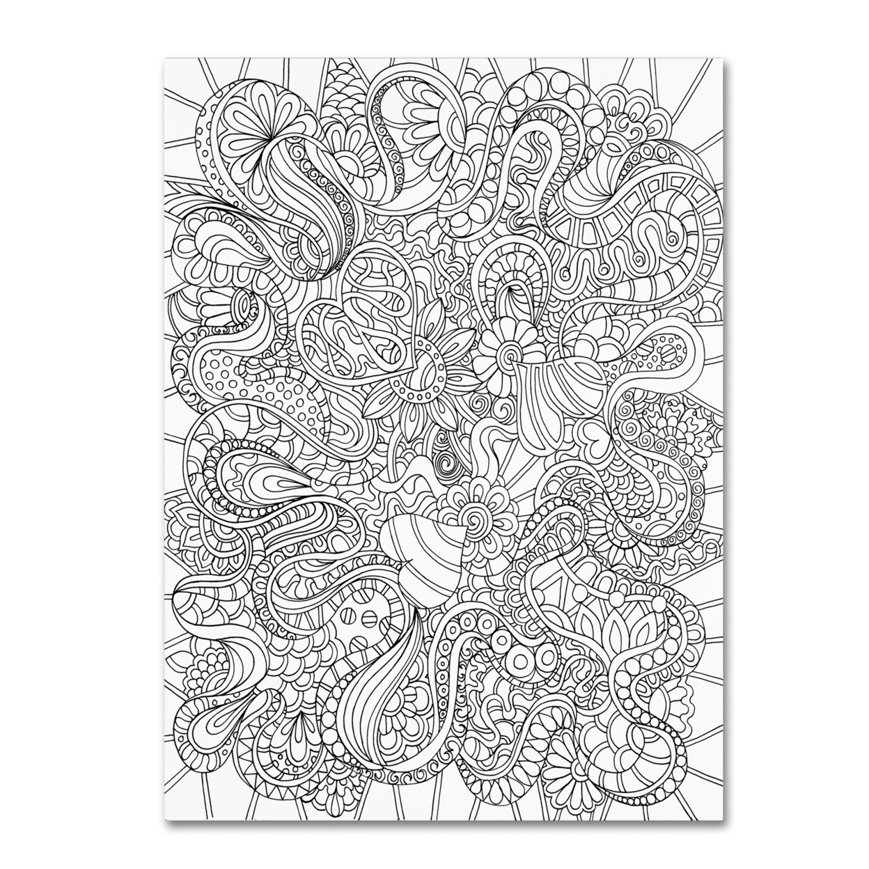 Kathy G. Ahrens 'Mixed Coloring Book 44' Canvas Wall Art 35 X 47 Inches