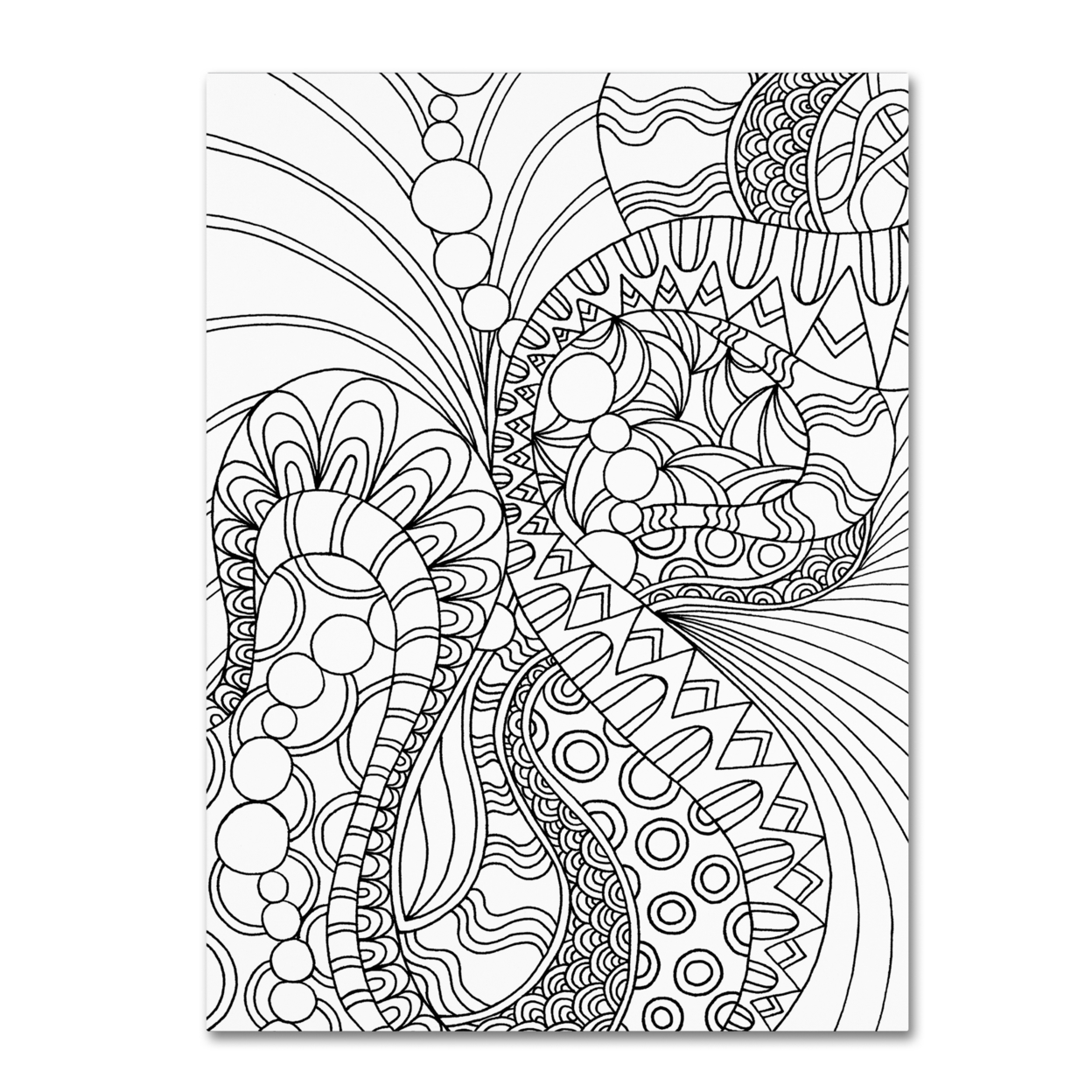Kathy G. Ahrens 'Mixed Coloring Book 46' Canvas Wall Art 35 X 47 Inches