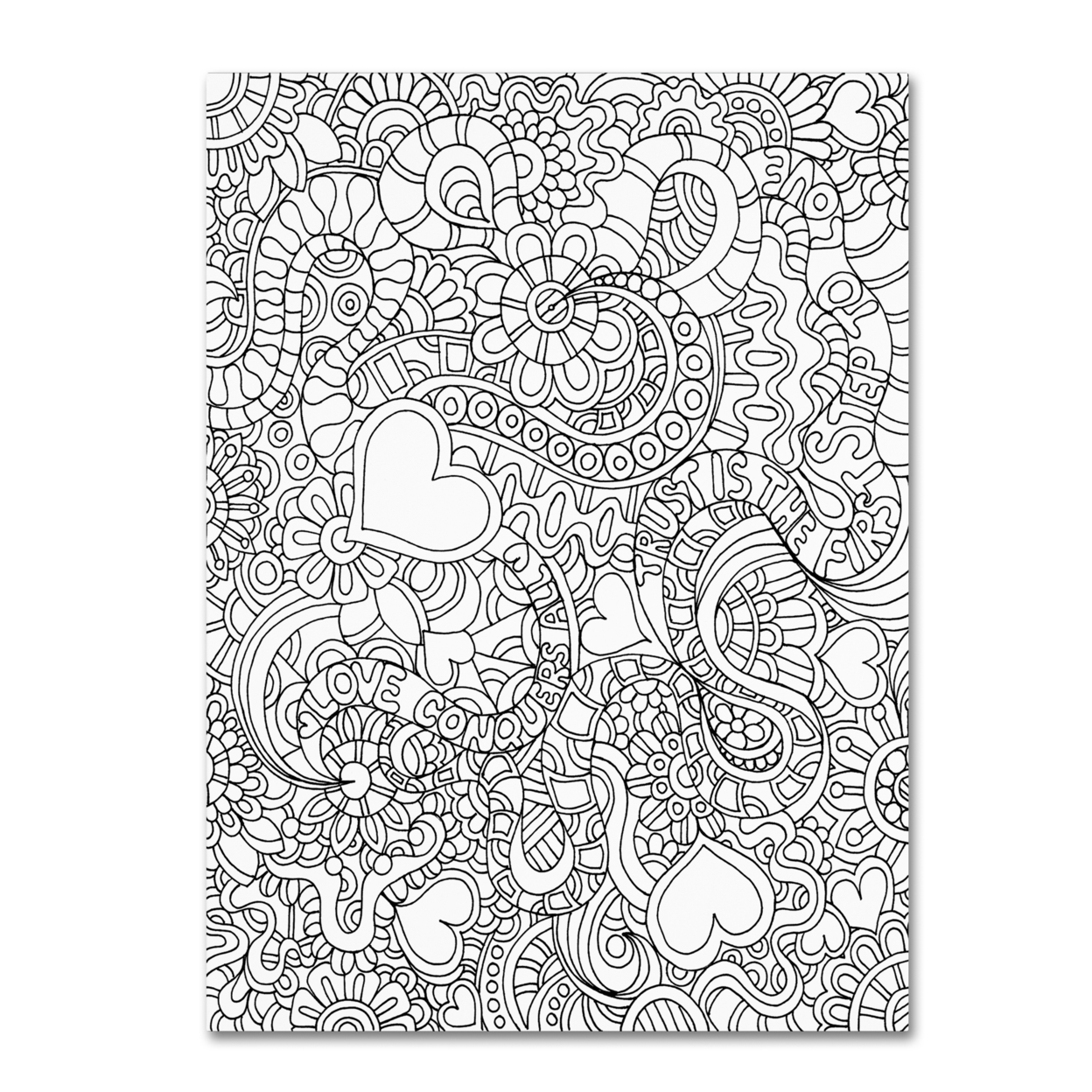 Kathy G. Ahrens 'Mixed Coloring Book 49' Canvas Wall Art 35 X 47 Inches