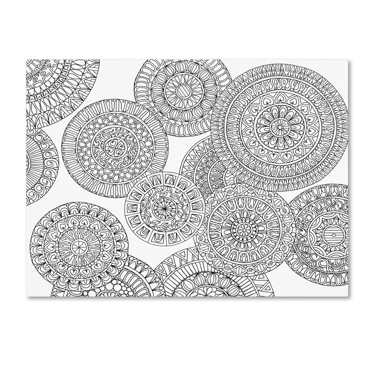 Kathy G. Ahrens 'Mixed Coloring Book 50' Canvas Wall Art 35 X 47 Inches