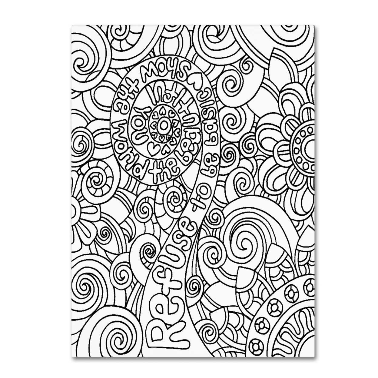 Kathy G. Ahrens 'Mixed Coloring Book 51' Canvas Wall Art 35 X 47 Inches