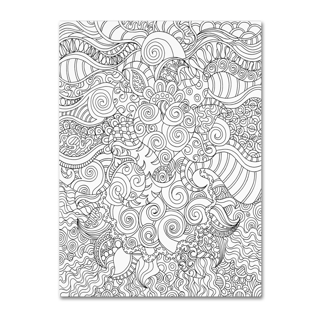 Kathy G. Ahrens 'Mixed Coloring Book 53' Canvas Wall Art 35 X 47 Inches