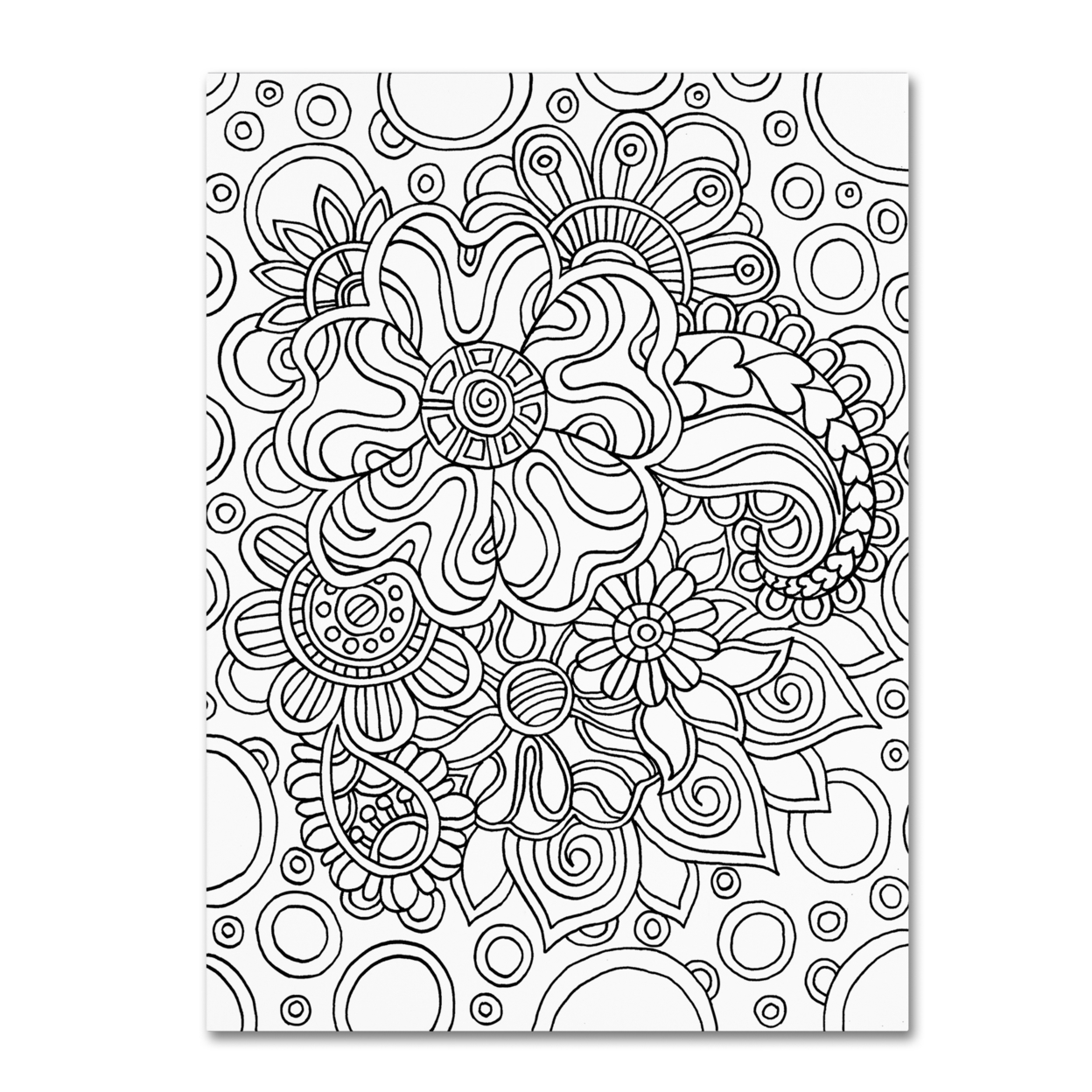 Kathy G. Ahrens 'Mixed Coloring Book 54' Canvas Wall Art 35 X 47 Inches