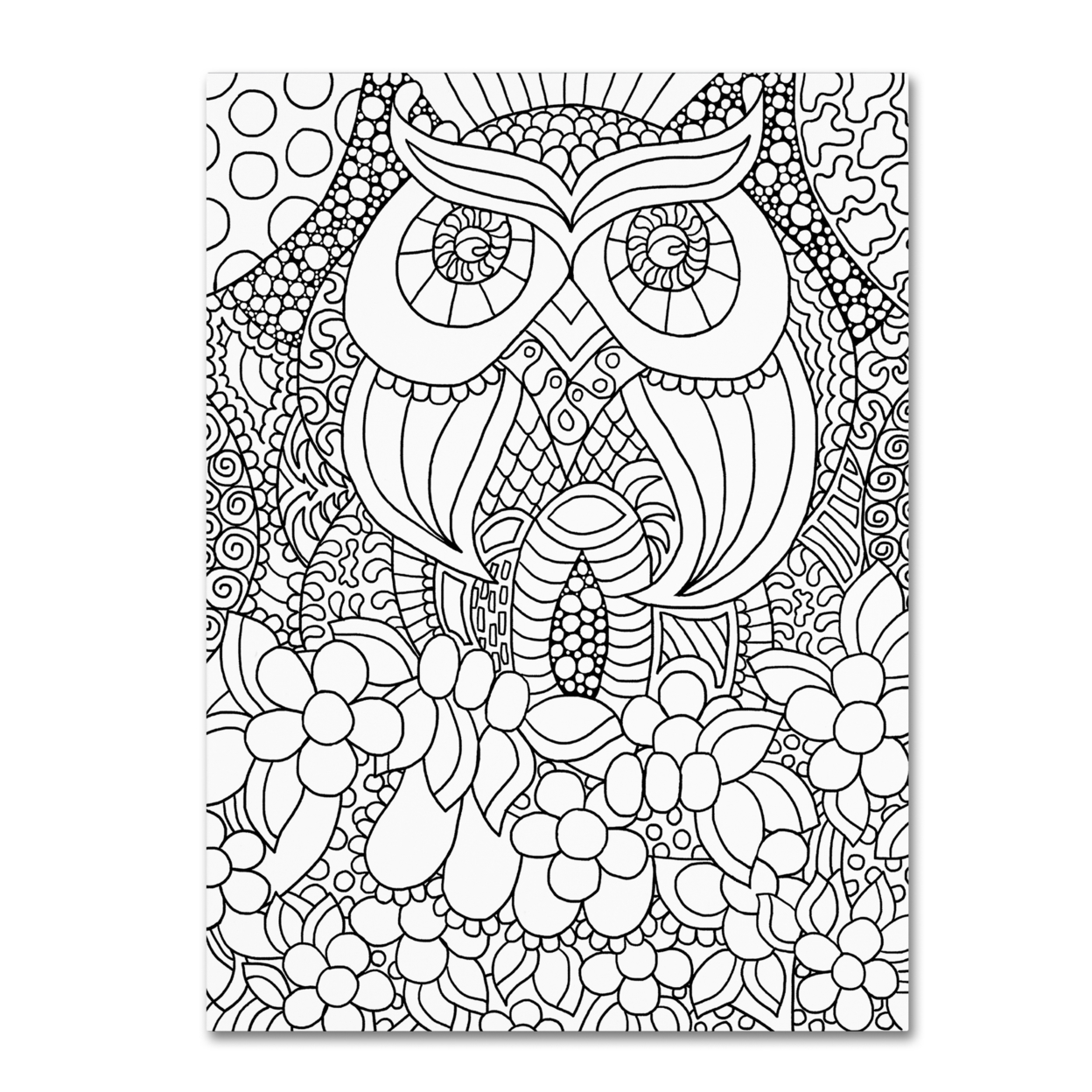 Kathy G. Ahrens 'Mixed Coloring Book 56' Canvas Wall Art 35 X 47 Inches