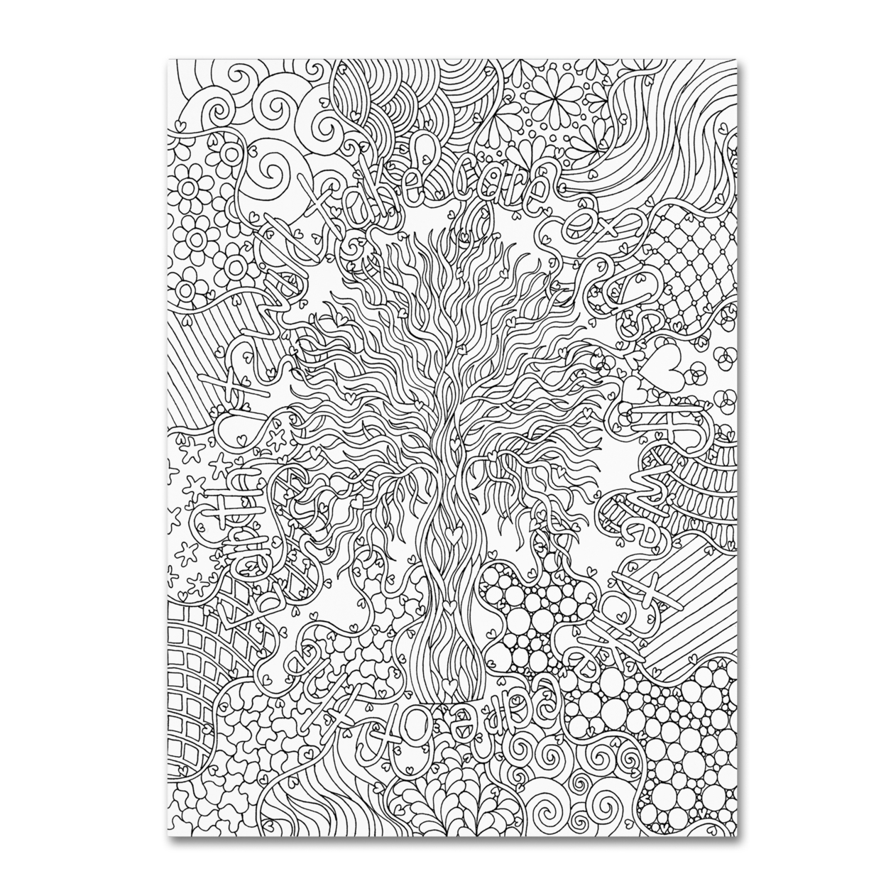 Kathy G. Ahrens 'Mixed Coloring Book 55' Canvas Wall Art 35 X 47 Inches