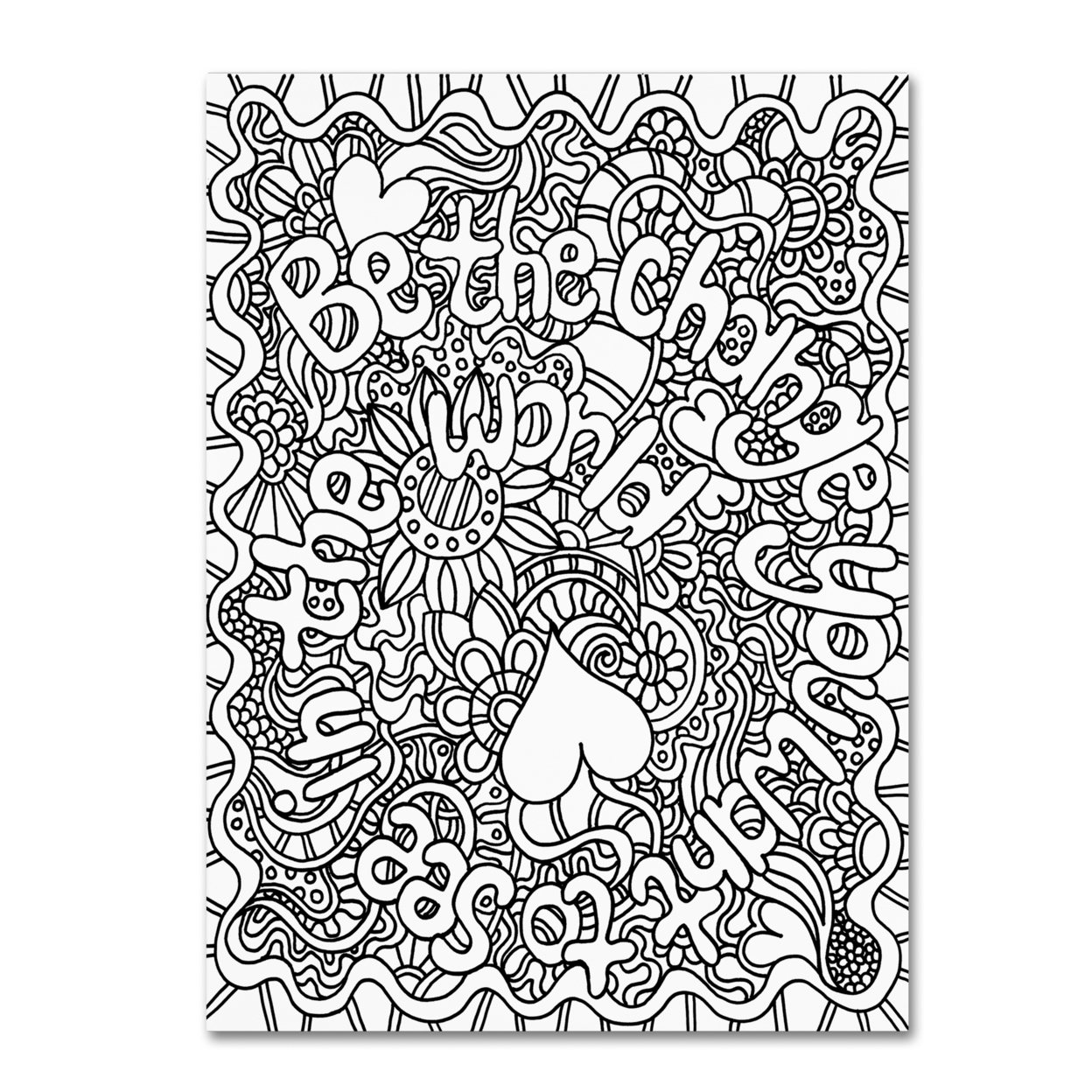 Kathy G. Ahrens 'Mixed Coloring Book 40' Canvas Wall Art 35 X 47 Inches
