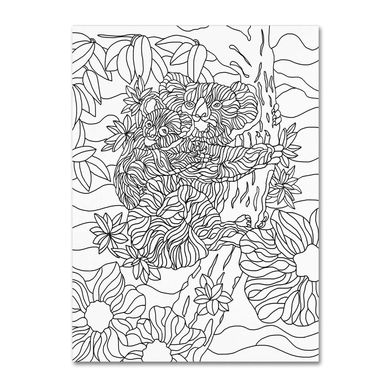 Kathy G. Ahrens 'Mixed Coloring Book 59' Canvas Wall Art 35 X 47 Inches