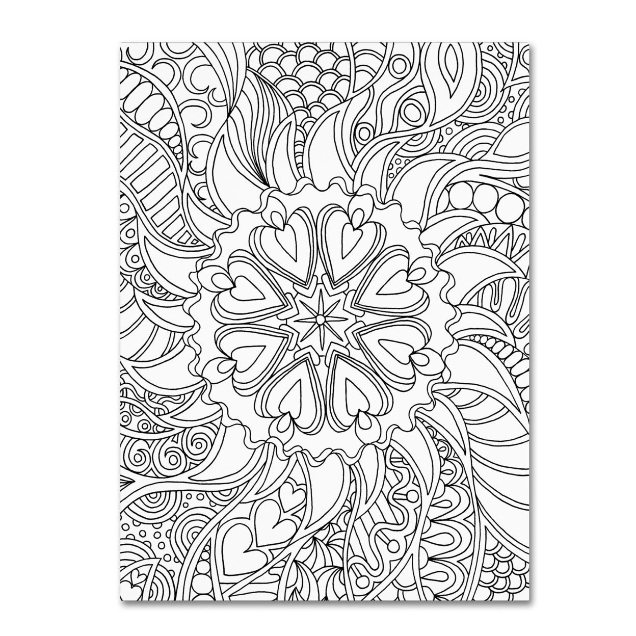 Kathy G. Ahrens 'Mixed Coloring Book 61' Canvas Wall Art 35 X 47 Inches