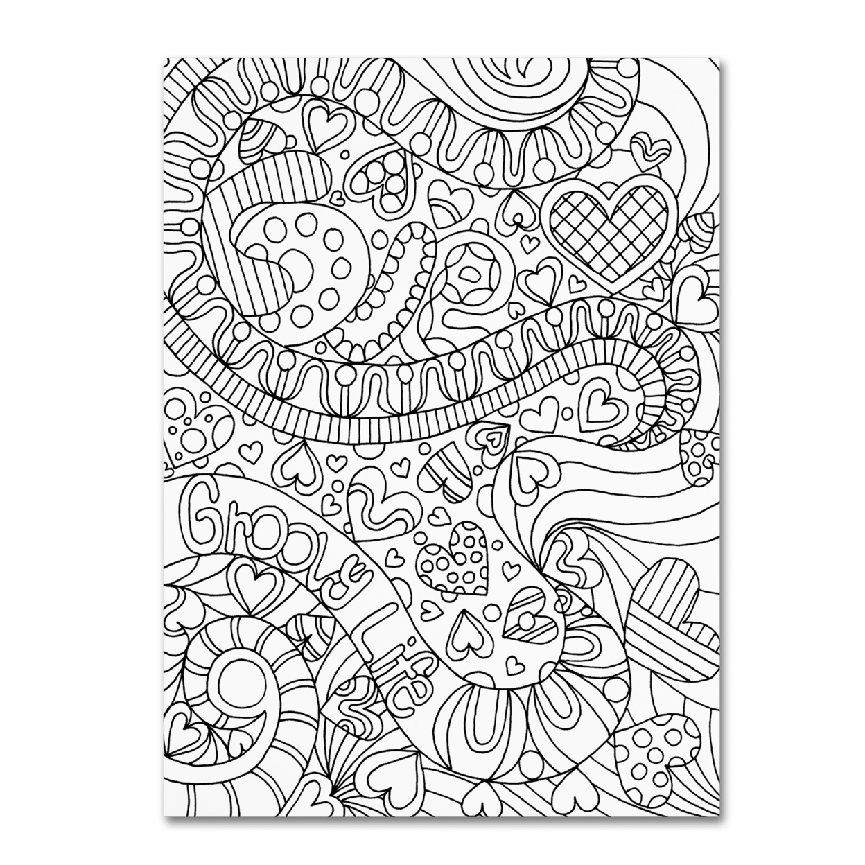 Kathy G. Ahrens 'Mixed Coloring Book 60' Canvas Wall Art 35 X 47 Inches