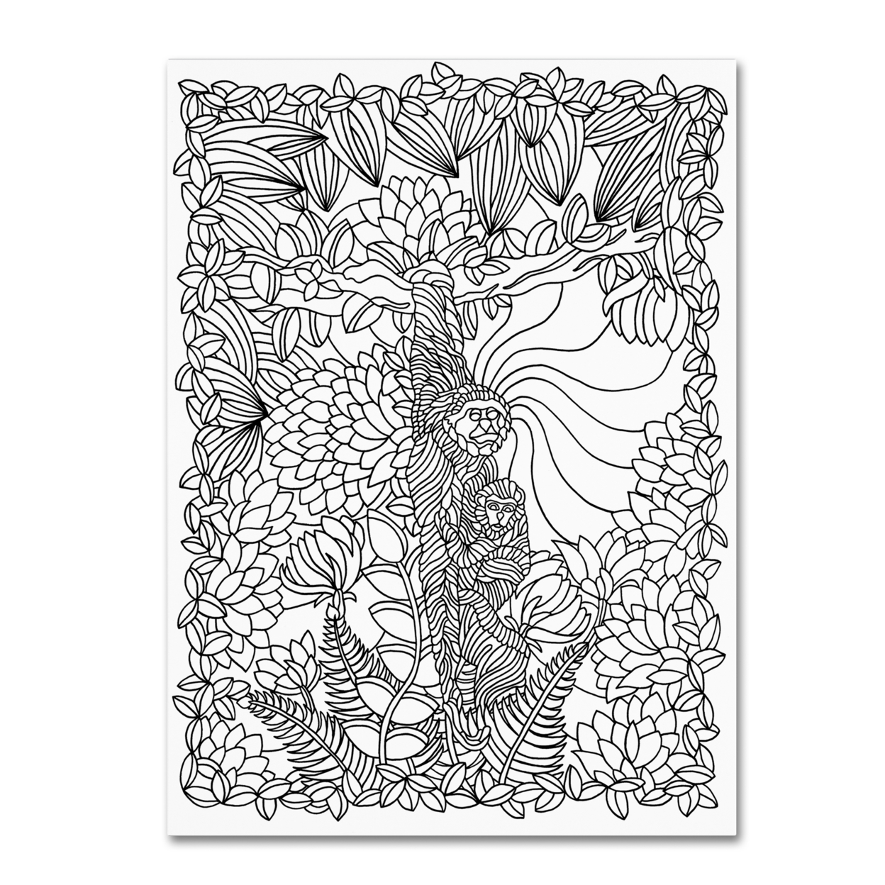 Kathy G. Ahrens 'Mixed Coloring Book 64' Canvas Wall Art 35 X 47 Inches