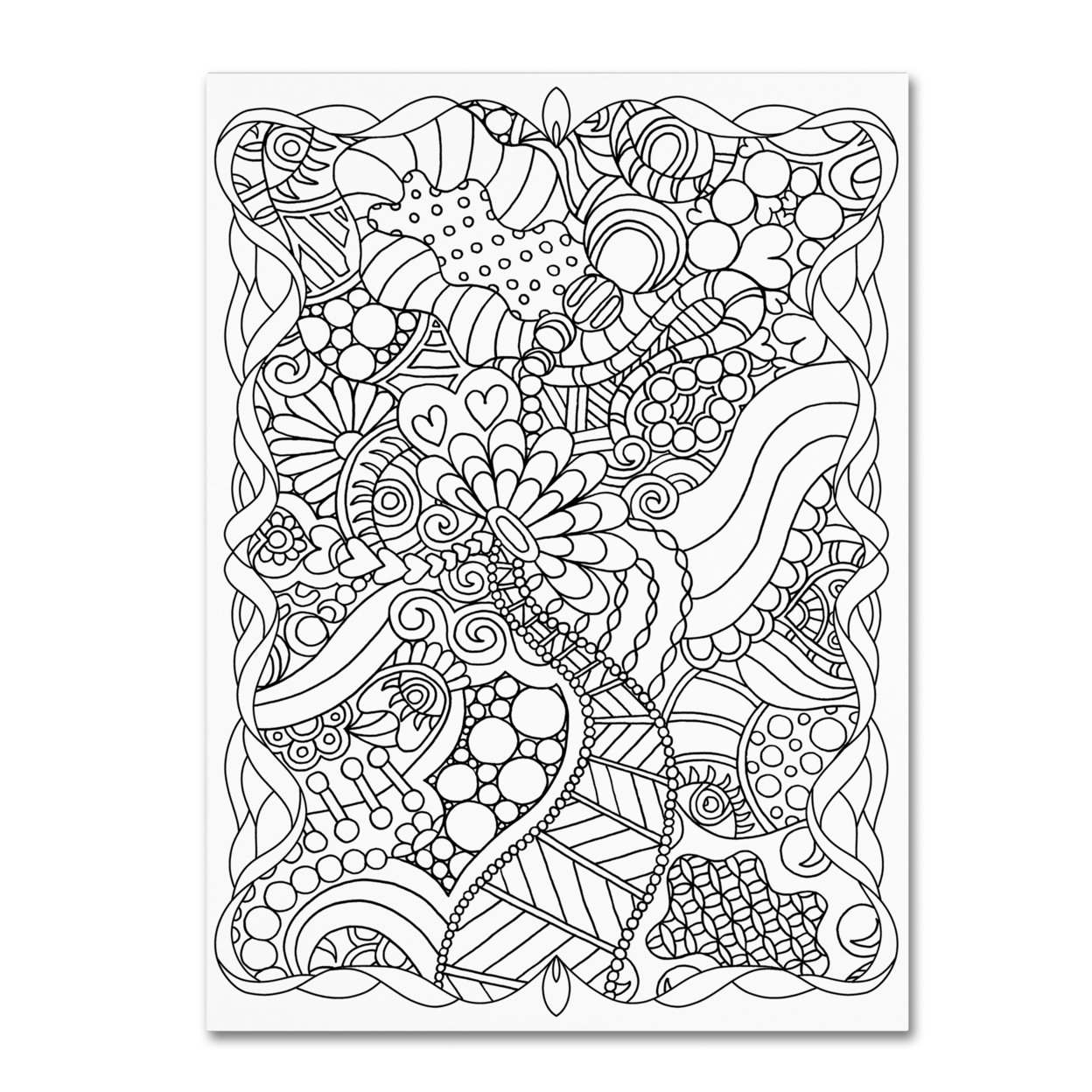 Kathy G. Ahrens 'Mixed Coloring Book 63' Canvas Wall Art 35 X 47 Inches