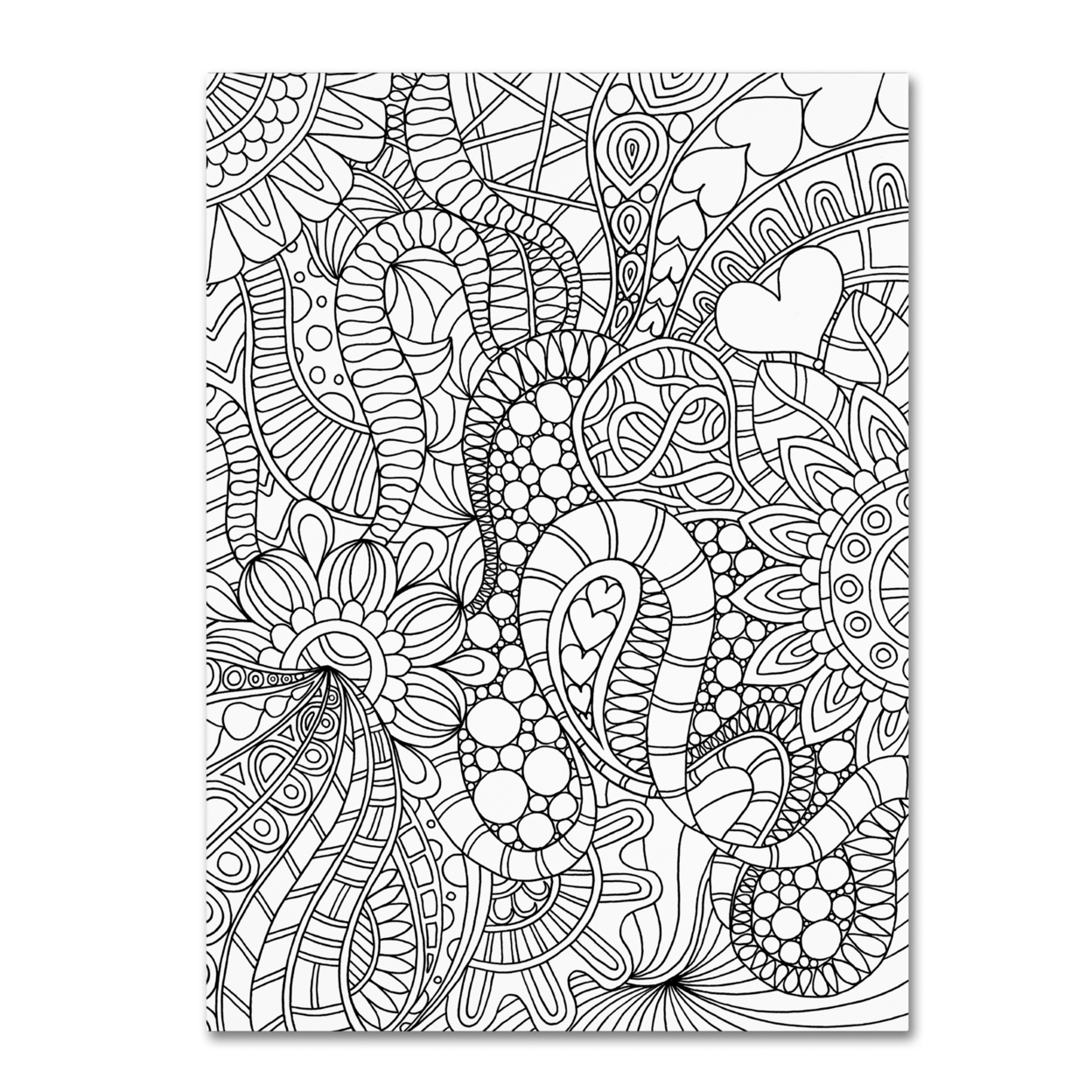 Kathy G. Ahrens 'Mixed Coloring Book 62' Canvas Wall Art 35 X 47 Inches