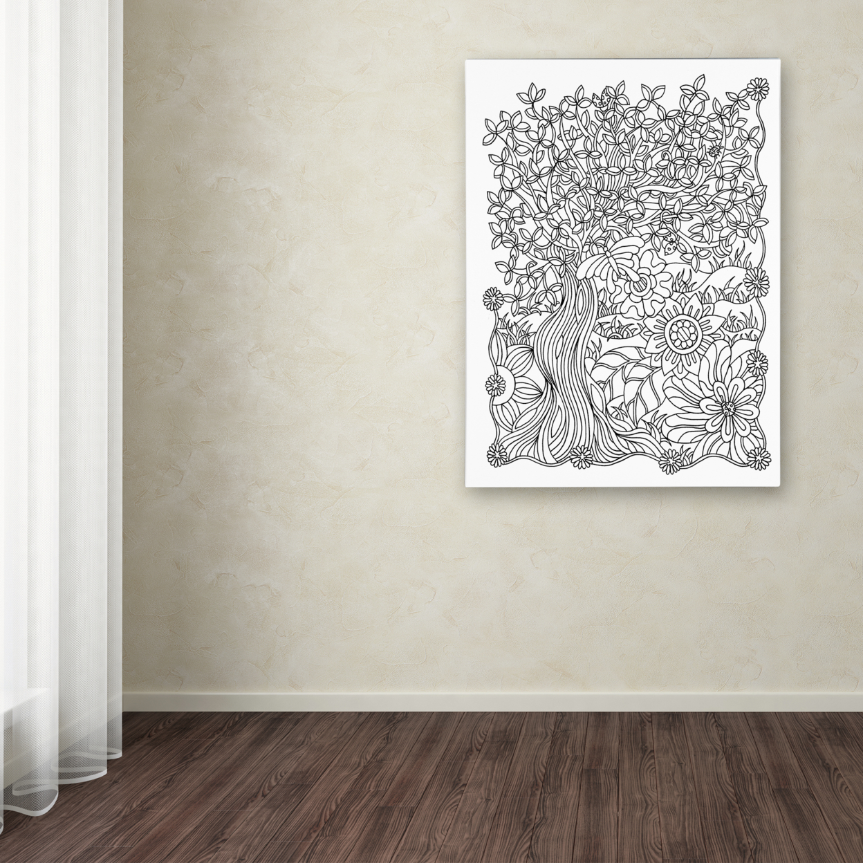 Kathy G. Ahrens 'Tree' Canvas Wall Art 35 X 47 Inches