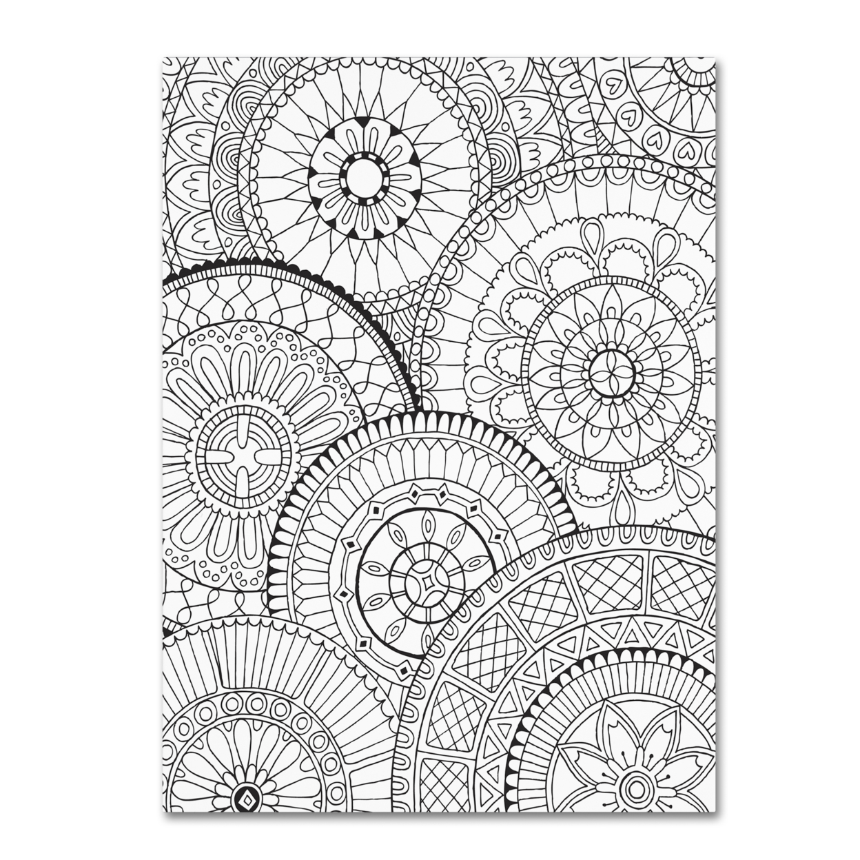 Hello Angel 'Page Of Mandalas' Canvas Wall Art 35 X 47 Inches