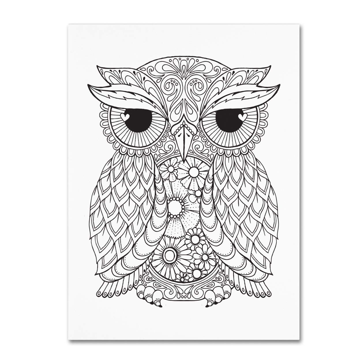 Hello Angel 'Owl 2' Canvas Wall Art 35 X 47 Inches