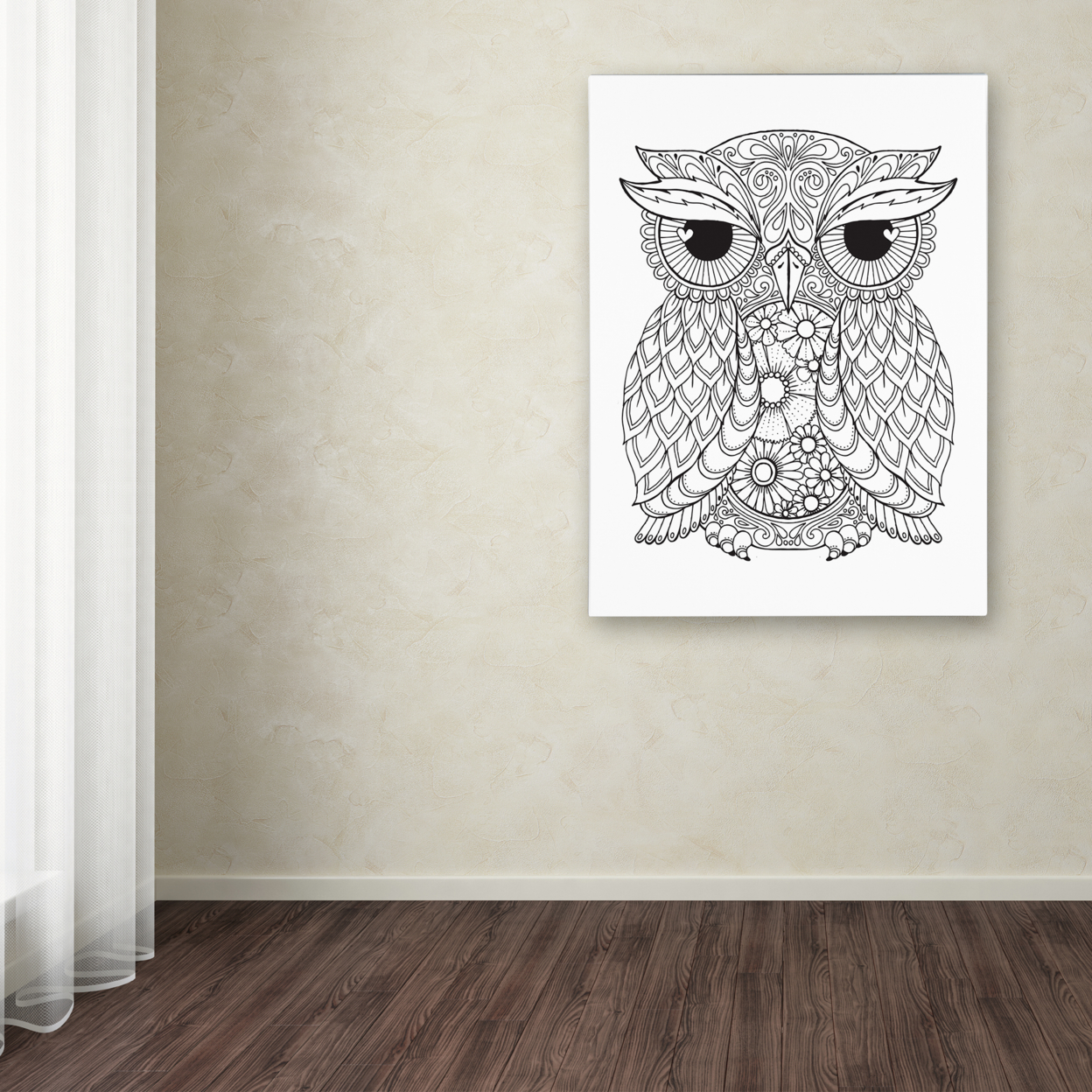 Hello Angel 'Owl 2' Canvas Wall Art 35 X 47 Inches