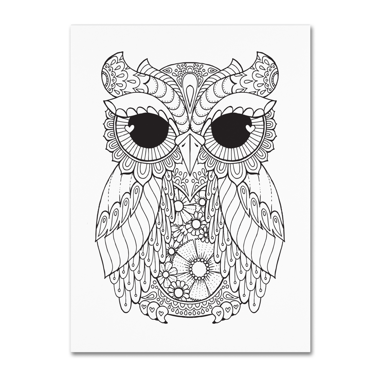 Hello Angel 'Owl 3' Canvas Wall Art 35 X 47 Inches