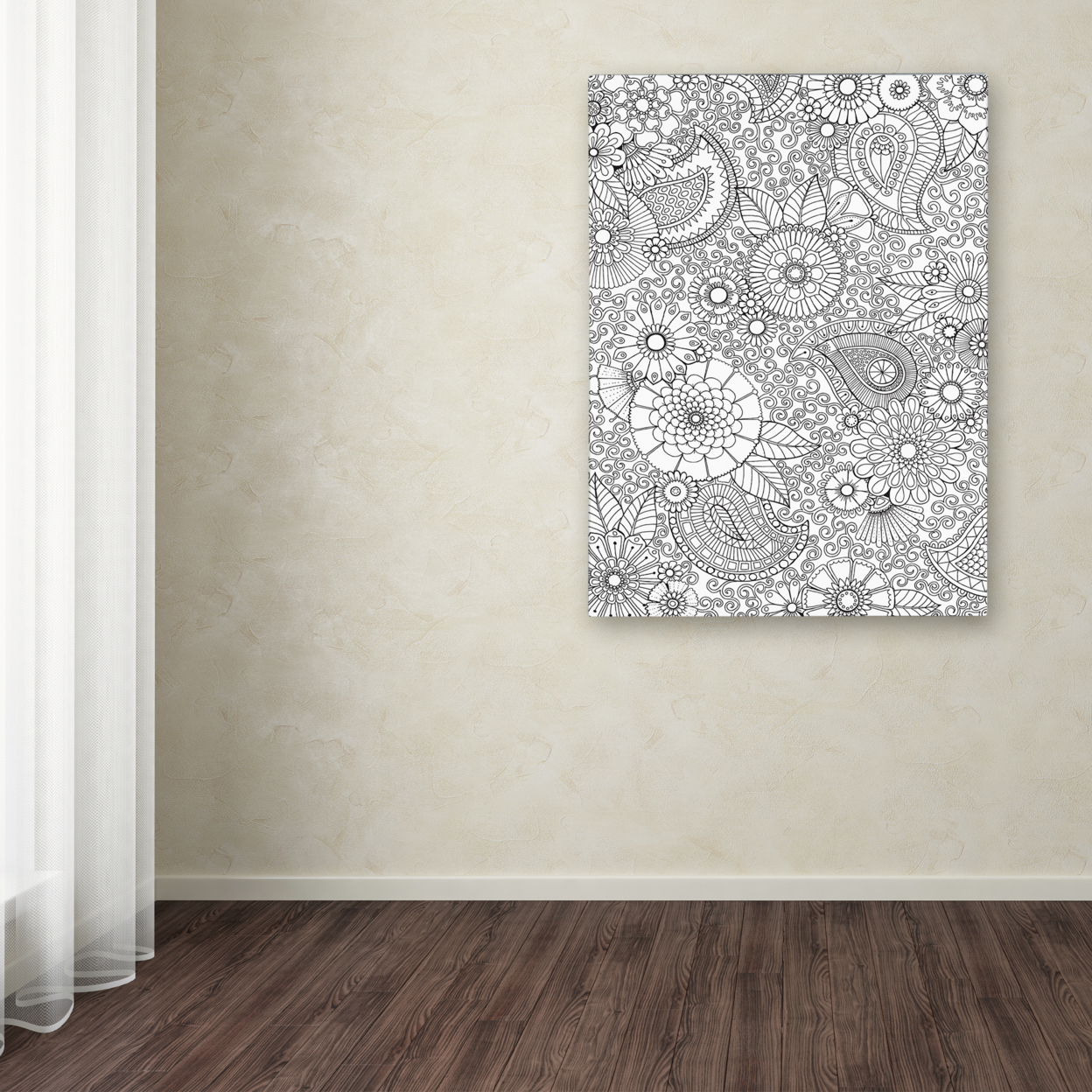 Hello Angel 'Paisley Floral' Canvas Wall Art 35 X 47 Inches