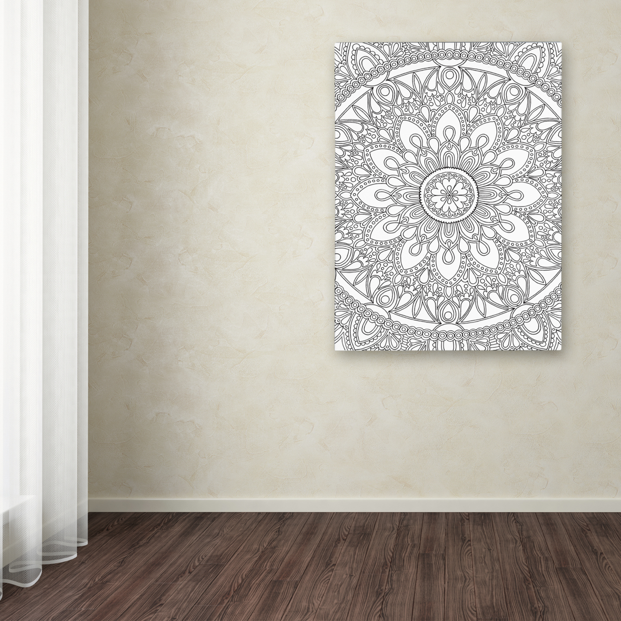 Hello Angel 'Delightful Mandala' Canvas Wall Art 35 X 47 Inches