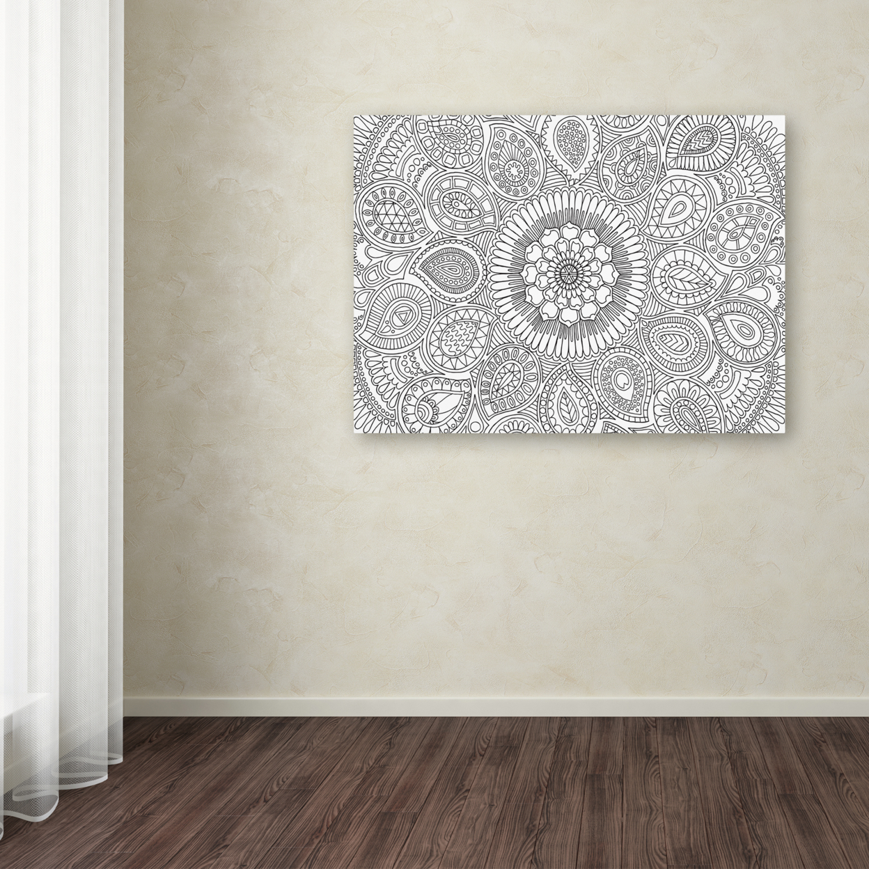 Hello Angel 'Paisley Mandala' Canvas Wall Art 35 X 47 Inches