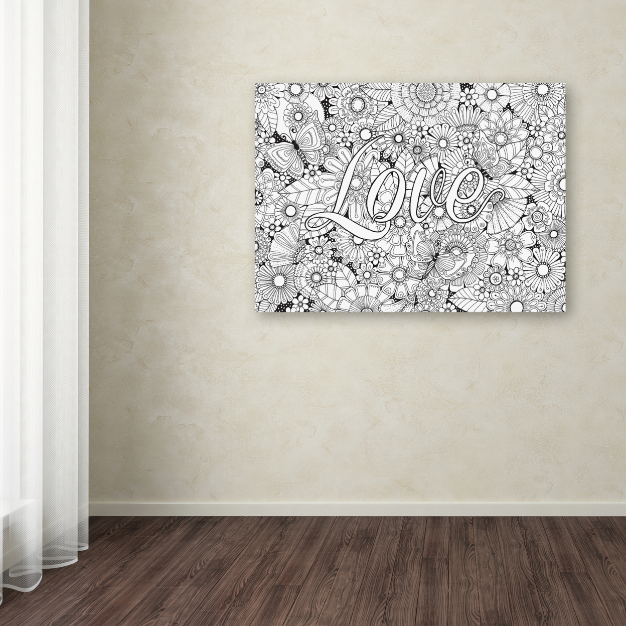 Hello Angel 'Love In The Garden' Canvas Wall Art 35 X 47 Inches