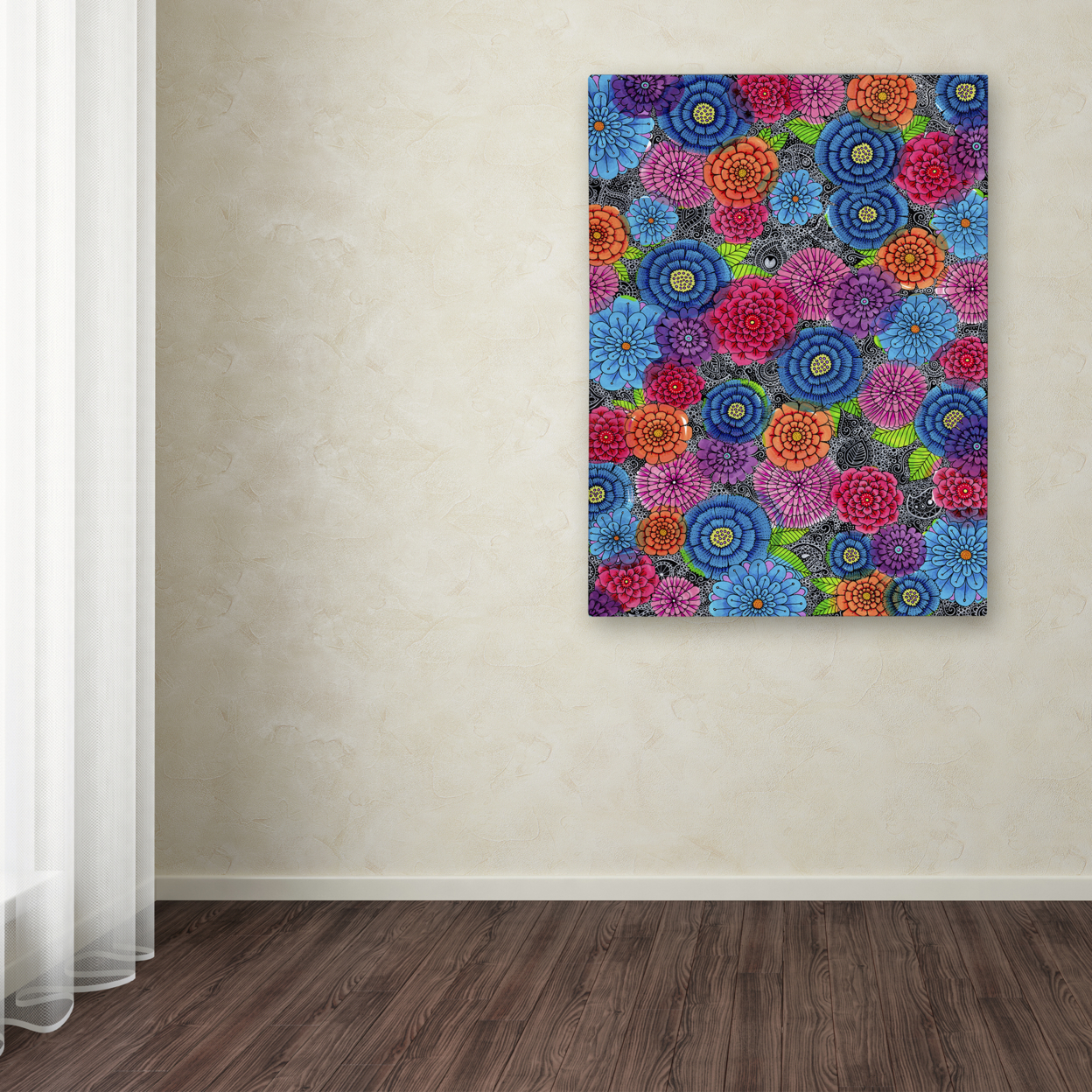 Hello Angel 'August Bouquet' Canvas Wall Art 35 X 47 Inches