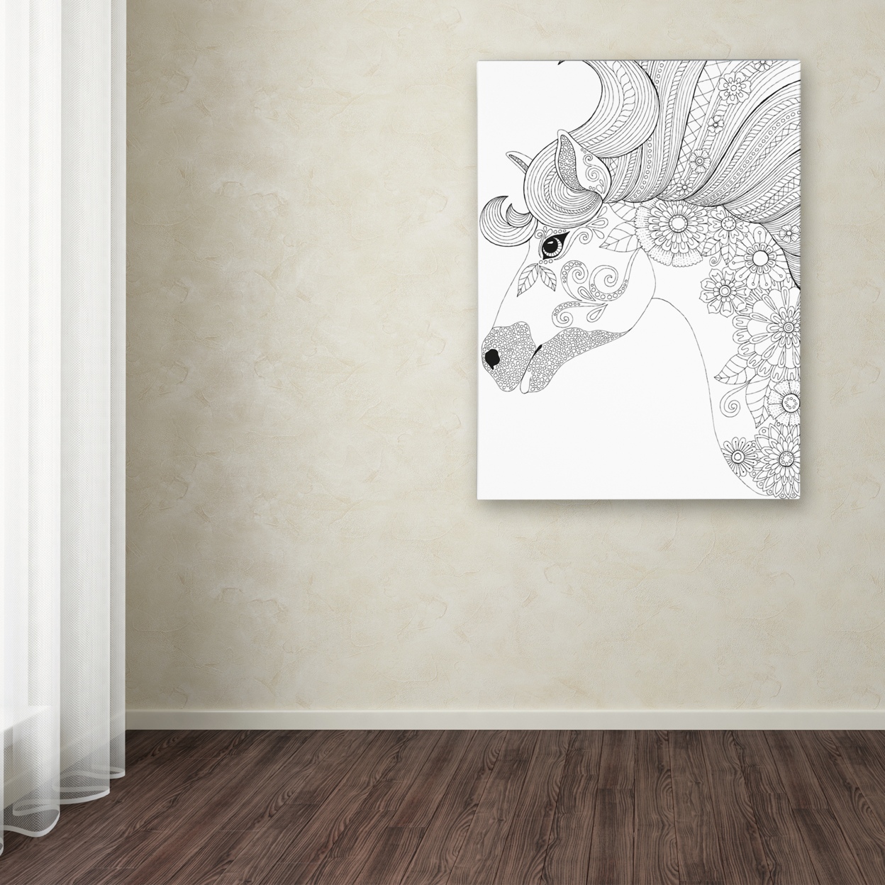 Hello Angel 'Animals 14' Canvas Wall Art 35 X 47 Inches