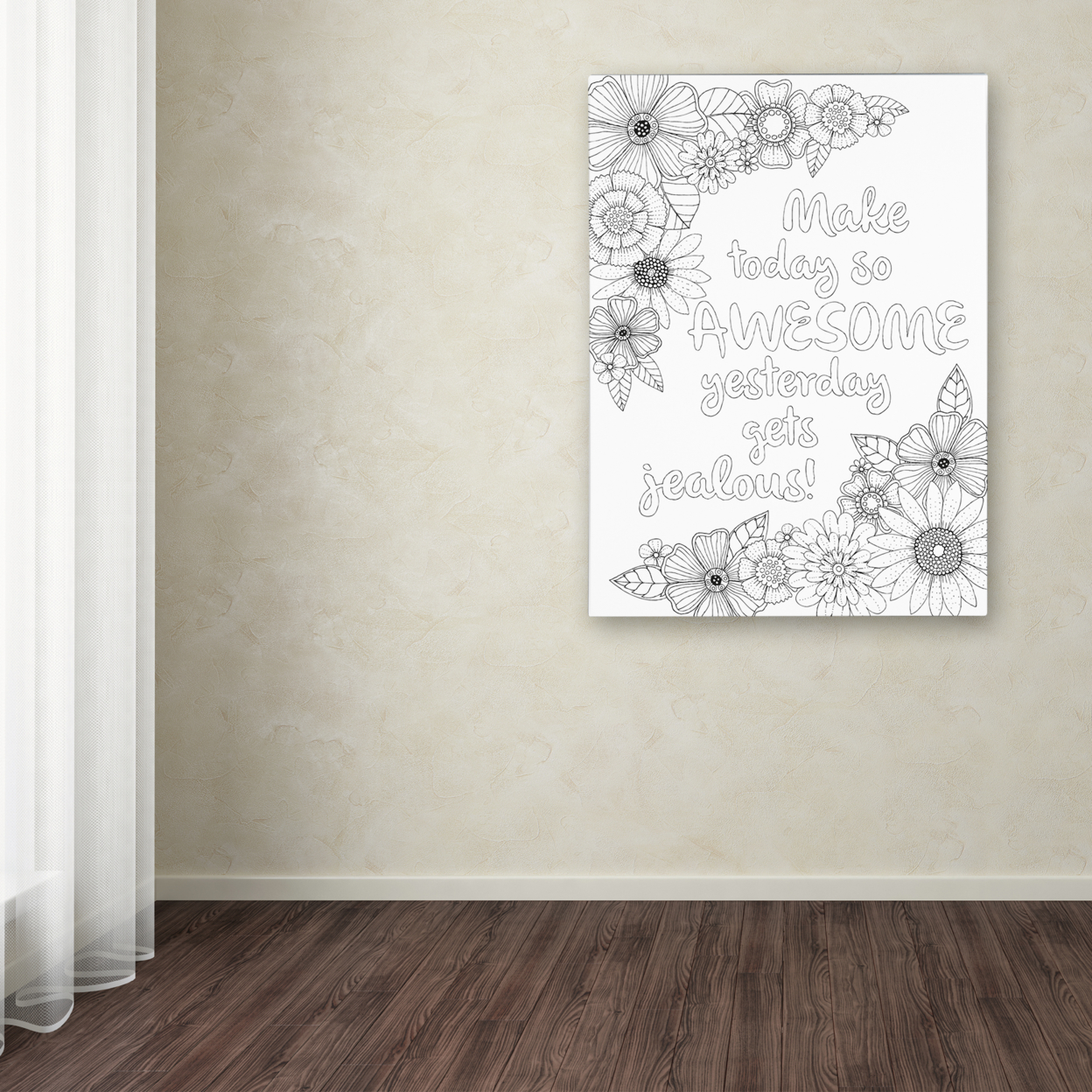 Hello Angel 'Inspirational Quotes 22' Canvas Wall Art 35 X 47 Inches