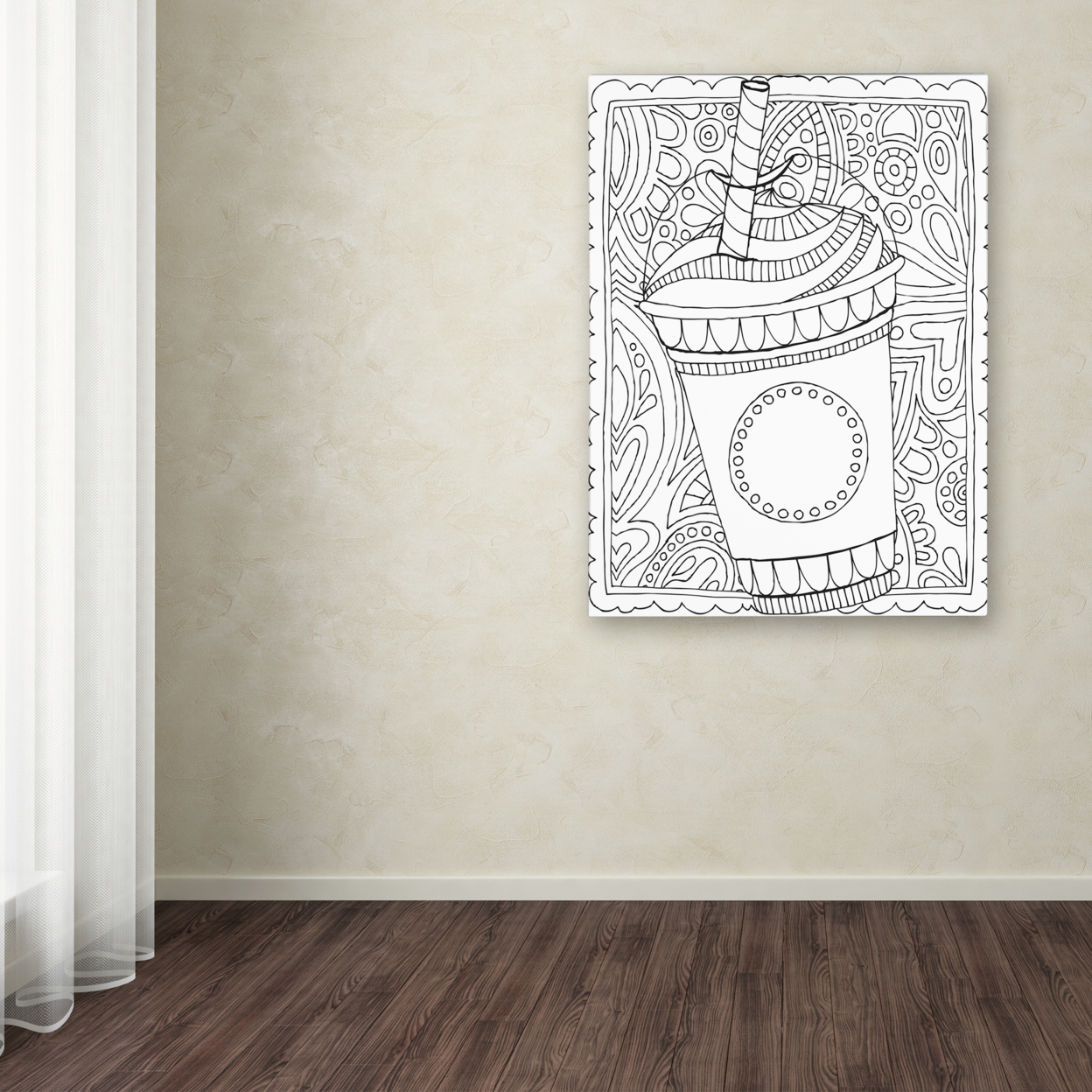 Hello Angel 'Frappuccino' Canvas Wall Art 35 X 47 Inches