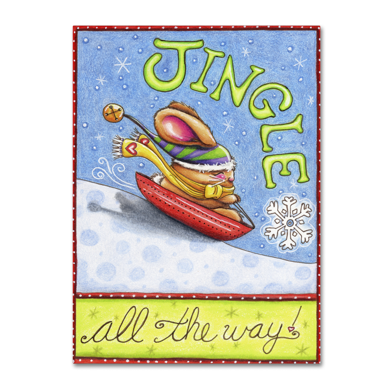 Jennifer Nilsson 'Jingle All The Way' Canvas Wall Art 35 X 47 Inches