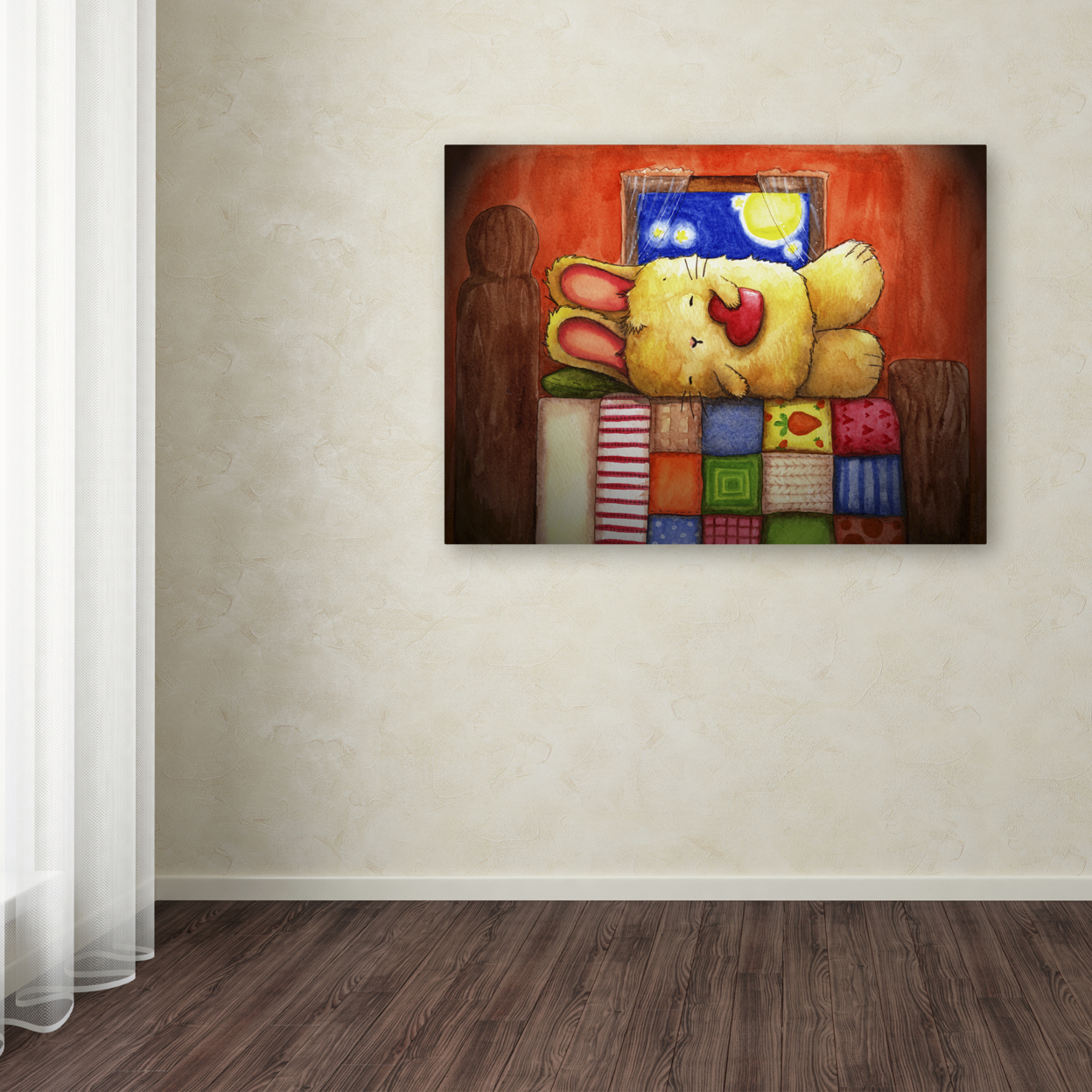 Jennifer Nilsson 'Sweet Dreams Bunny' Canvas Wall Art 35 X 47 Inches