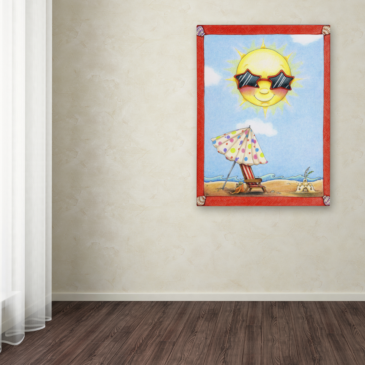 Jennifer Nilsson 'Fun In The Sun' Canvas Wall Art 35 X 47 Inches